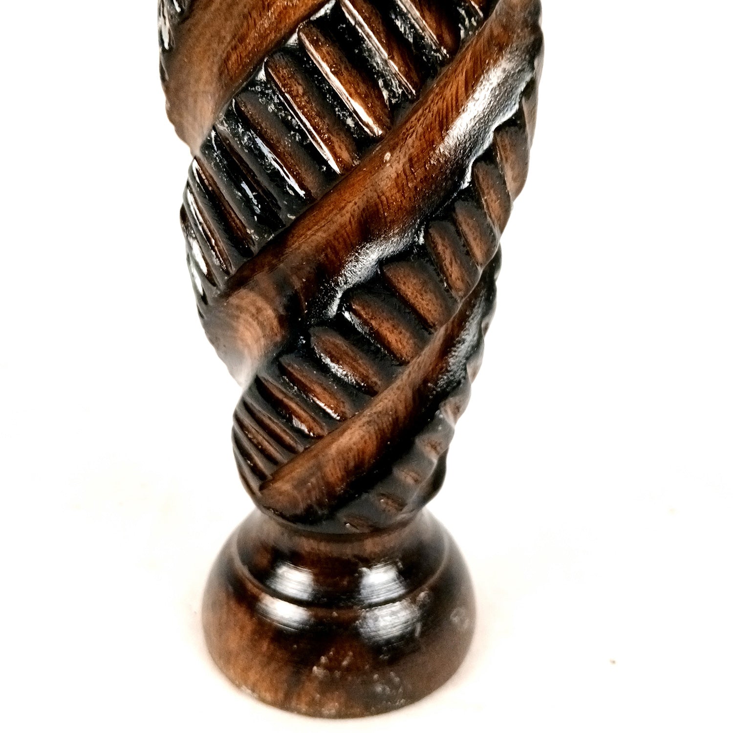 Flower Pot | Wooden Vase - for Home Decoration, Living Room, Table, Shelf, Office & Interior Decor | House Warming & Festival Gift - 8 Inch - Apkamart