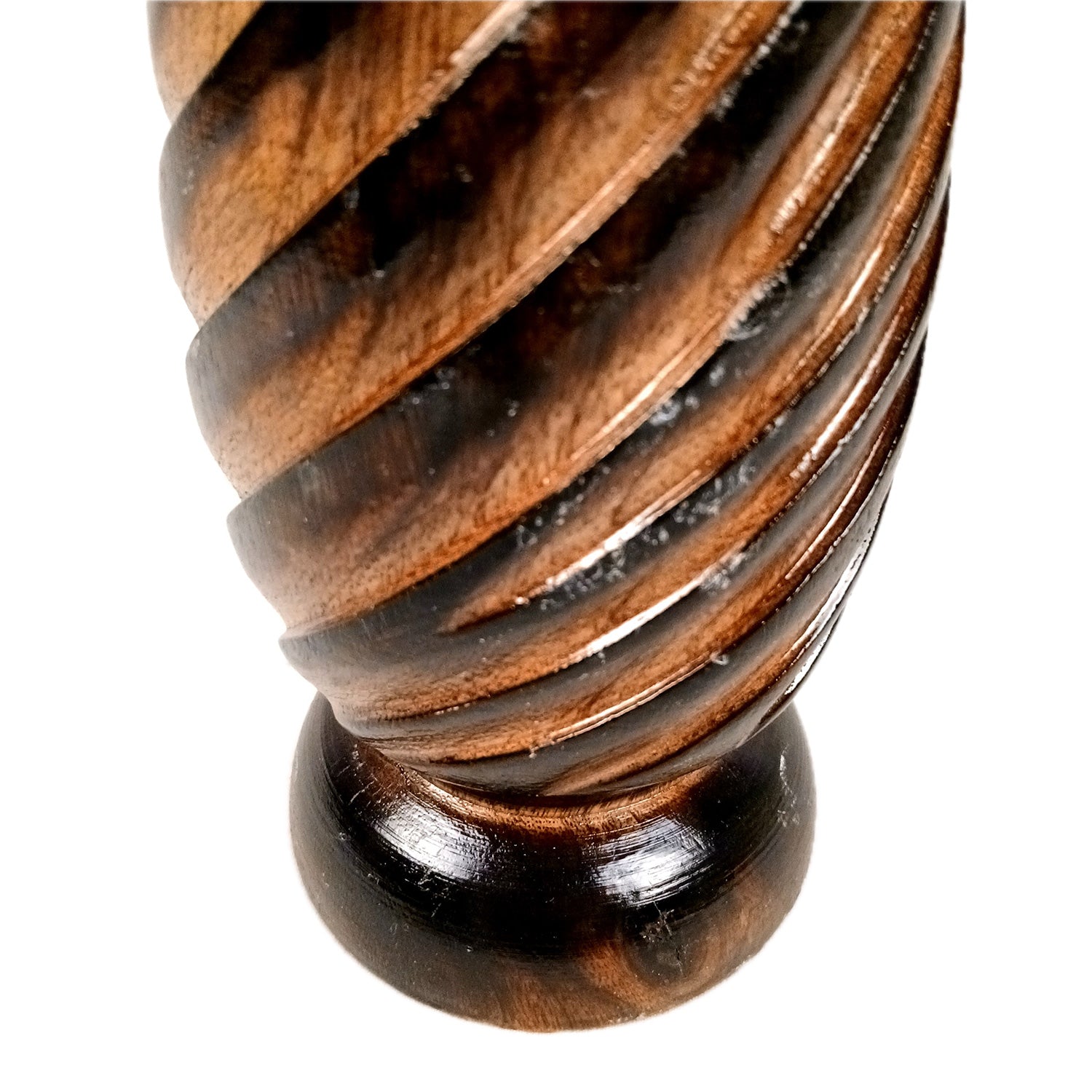 Flower Pot | Wooden Vase - for Home Decoration, Living Room, Table, Shelf, Office & Interior Decor | House Warming & Festival Gift - 12 Inch (Pack Of 2) - Apkamart