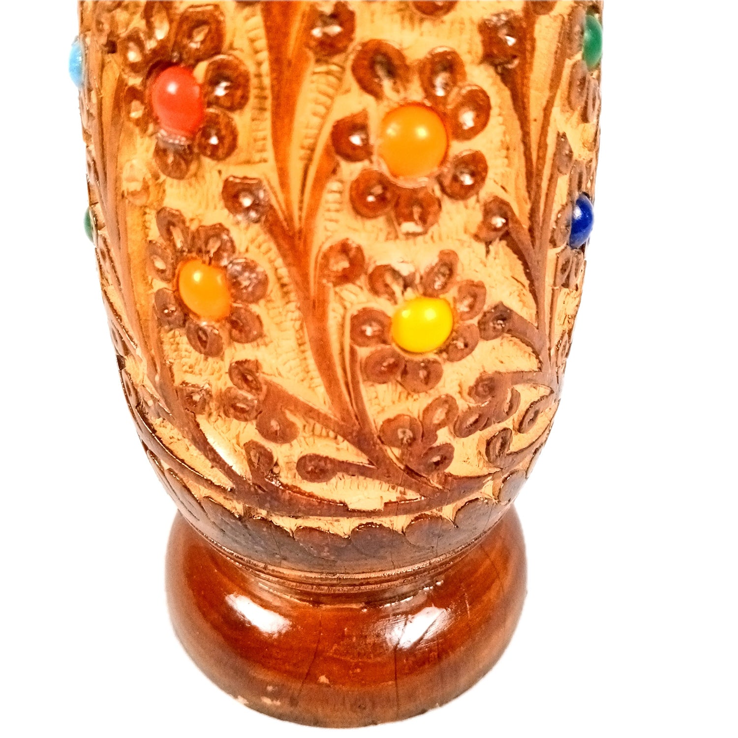 Flower Vase Wooden | Pots for Flowers - For Tabletop, Living Room, Home & Office | Centerpiece for Table Decoration |Vases for Gifts - 12 Inch (Set Of 3) - Apkamart