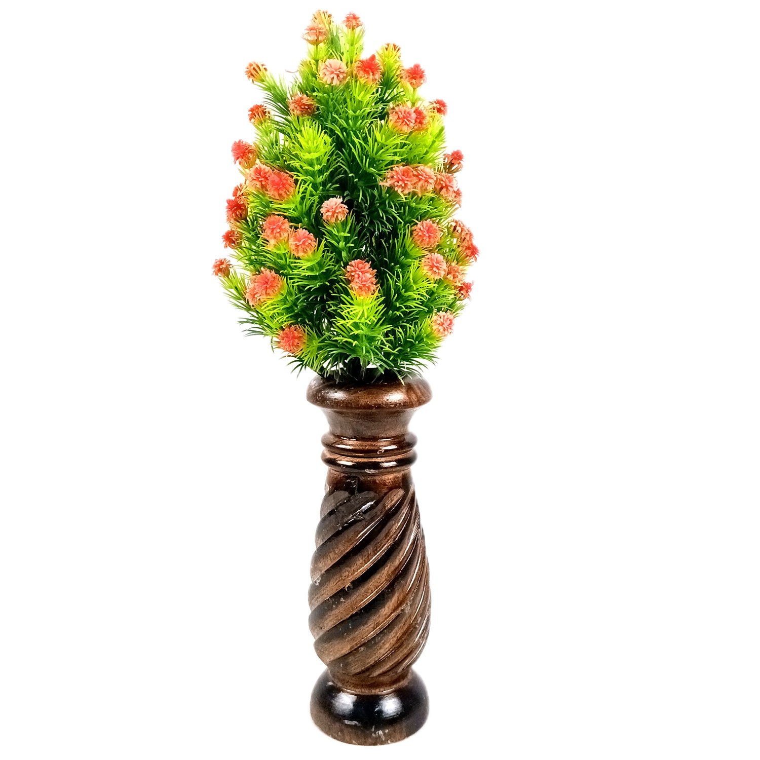 Flower Pot | Wooden Vase - for Home Decoration, Living Room, Table, Shelf, Office & Interior Decor | House Warming & Festival Gift - 8 Inch - Apkamart