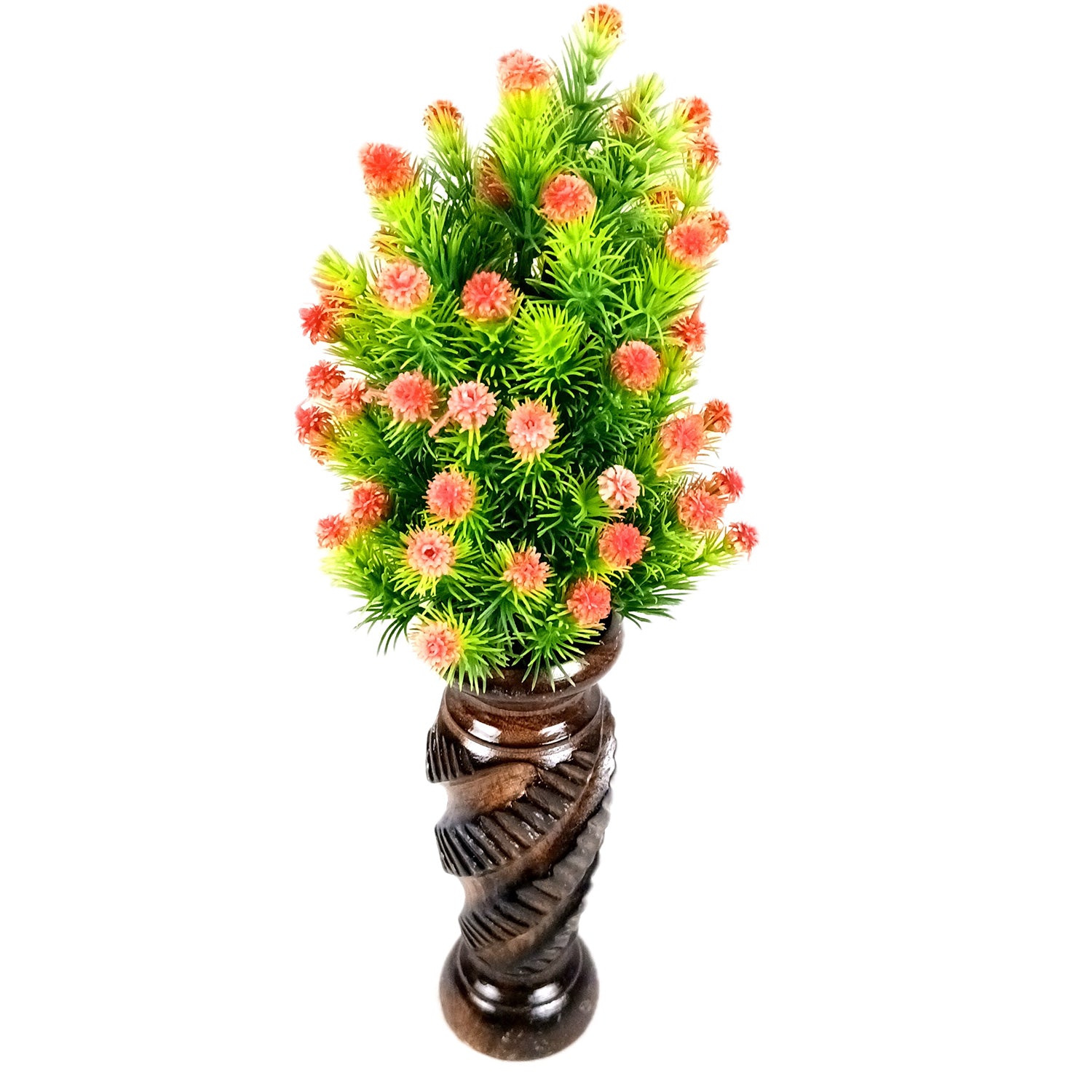 Flower Pot | Wooden Vase - for Home Decoration, Living Room, Table, Shelf, Office & Interior Decor | House Warming & Festival Gift - 8 Inch - Apkamart