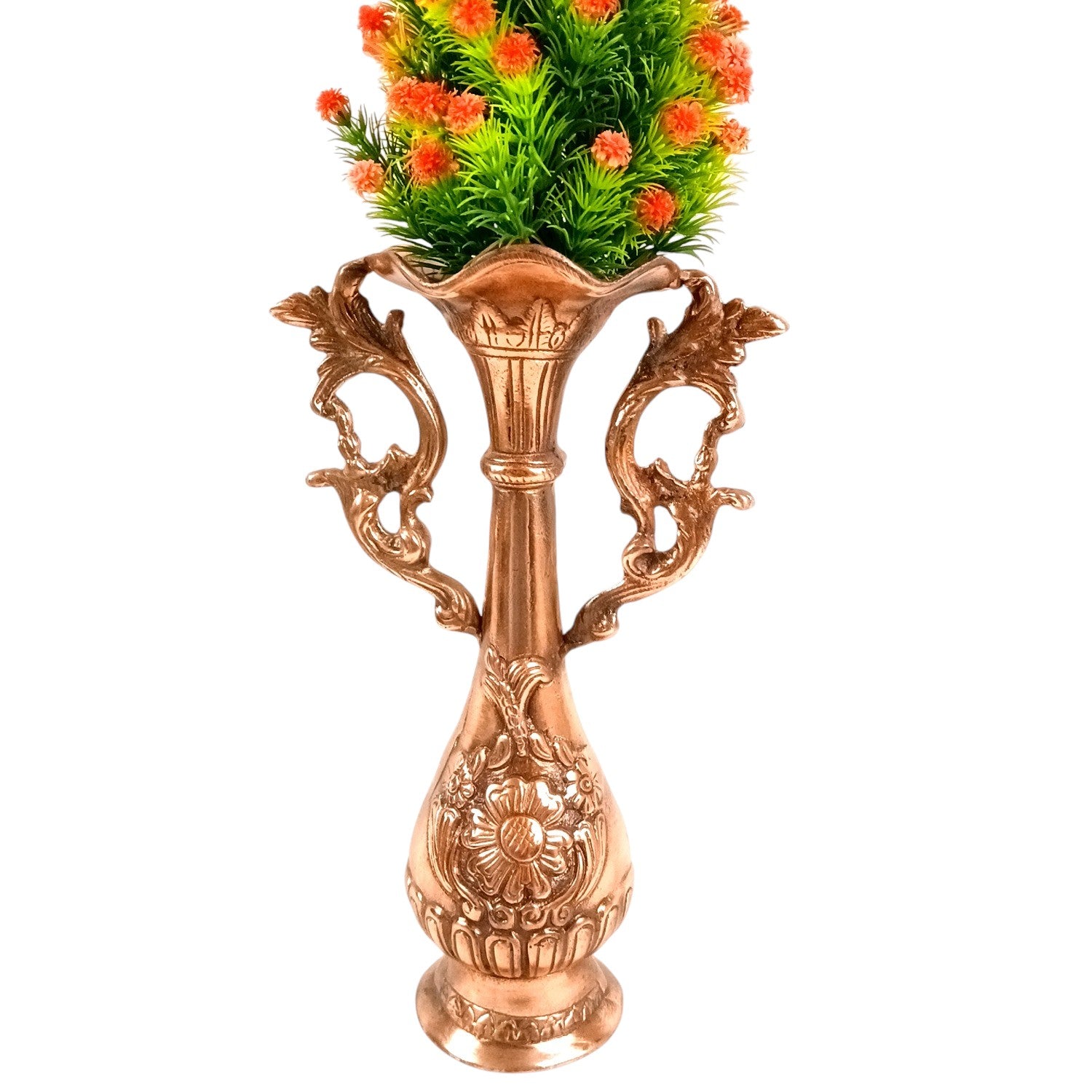 Vase Flower Pot | Decorative Showpiece Cum Vase for Home Decoration, Living Room, Shelf & Office | Modern Interior Decor Vase | Perfect Gift for All Occasions - 13 Inch - Apkamart