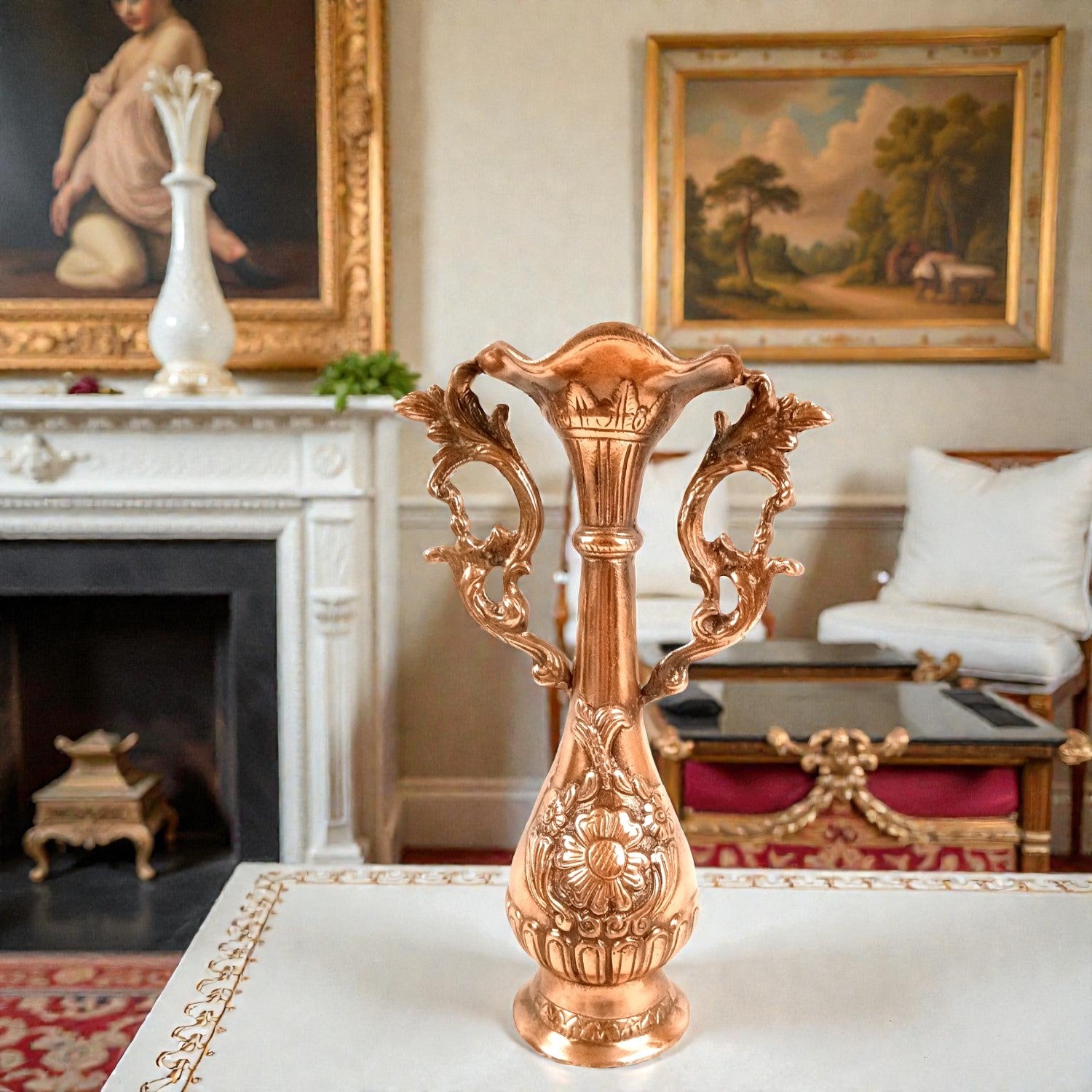 Vase Flower Pot | Decorative Showpiece Cum Vase for Home Decoration, Living Room, Shelf & Office | Modern Interior Decor Vase | Perfect Gift for All Occasions - 13 Inch - Apkamart