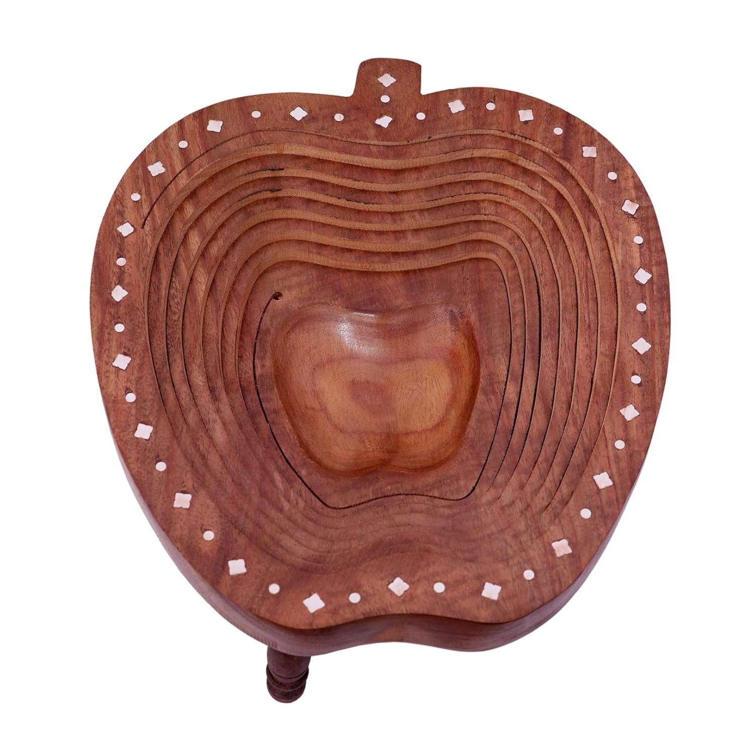 Wooden Fruit Basket - Kitchen Counter & Dining Table Organizer - 11 Inch - Apkamart