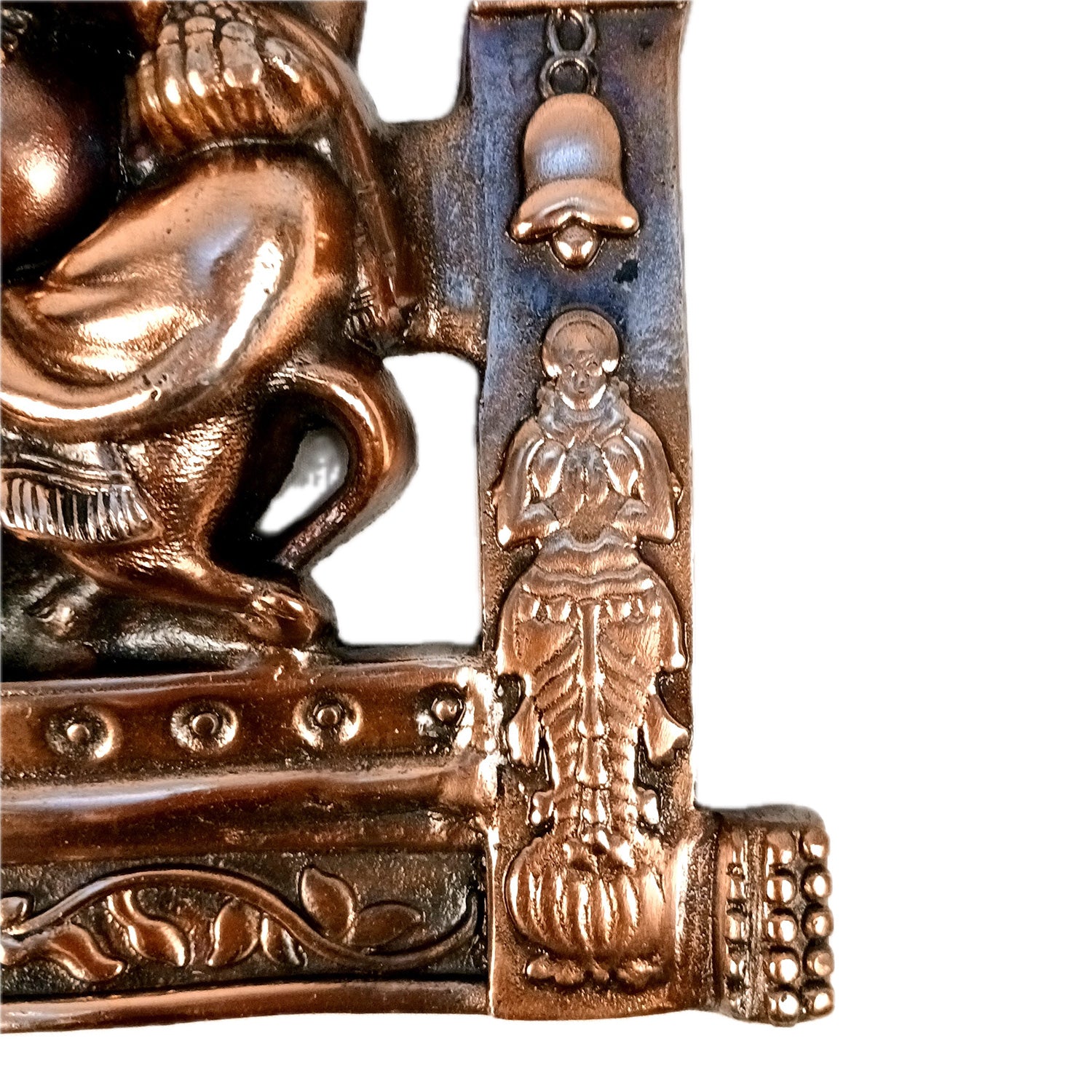 Ganesh Wall Hanging Idol | Lord Ganesha With Peacock Wall Statue Decor | Religious & Spiritual Wall Art - For Puja, Home & Entrance Living Room & Gift - 16 Inch - Apkamart