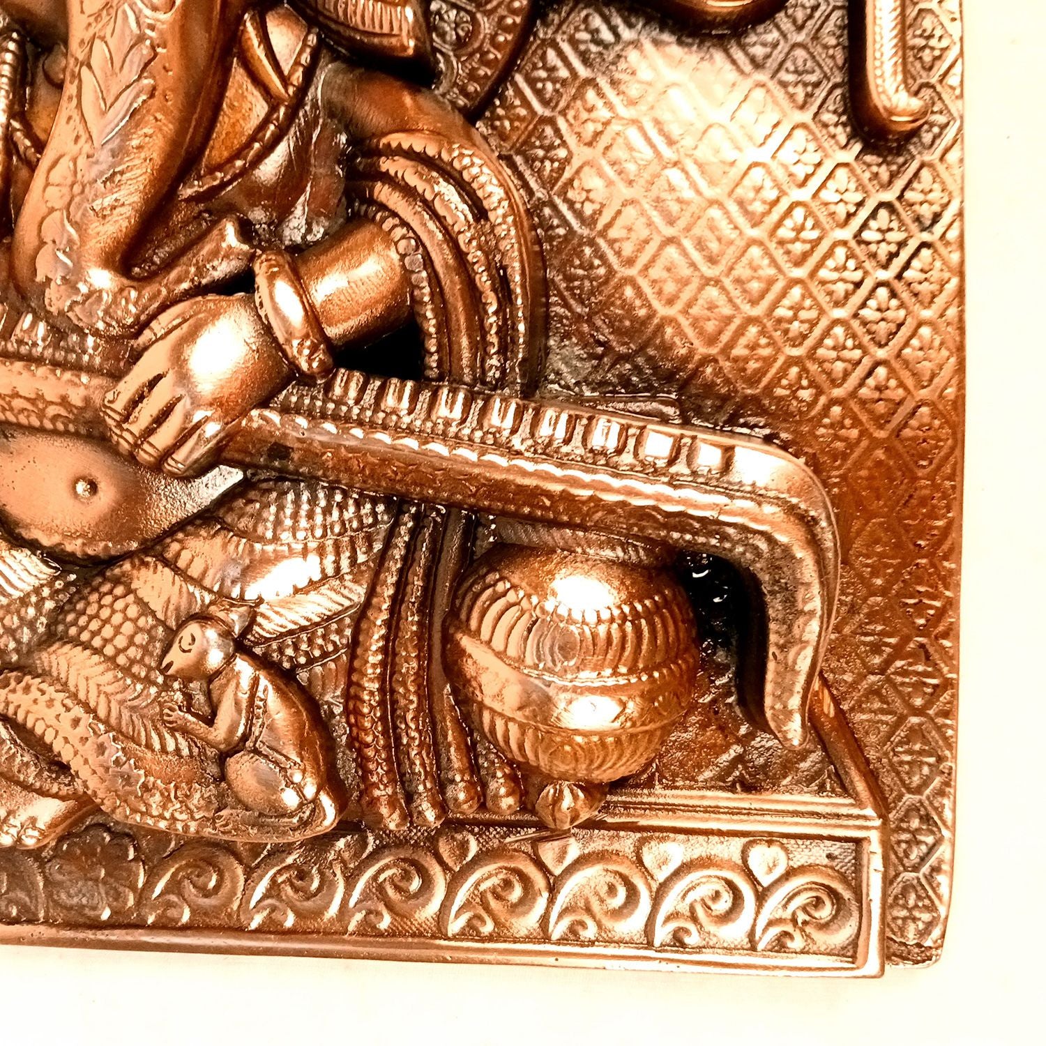 Ganesh Wall Hanging Statue | Ganesha Playing Sitar / Veena Wall Idol for Puja, Home, Living Room Decor | Diwali & Housewarming Gift - 16 Inch - Apkamart