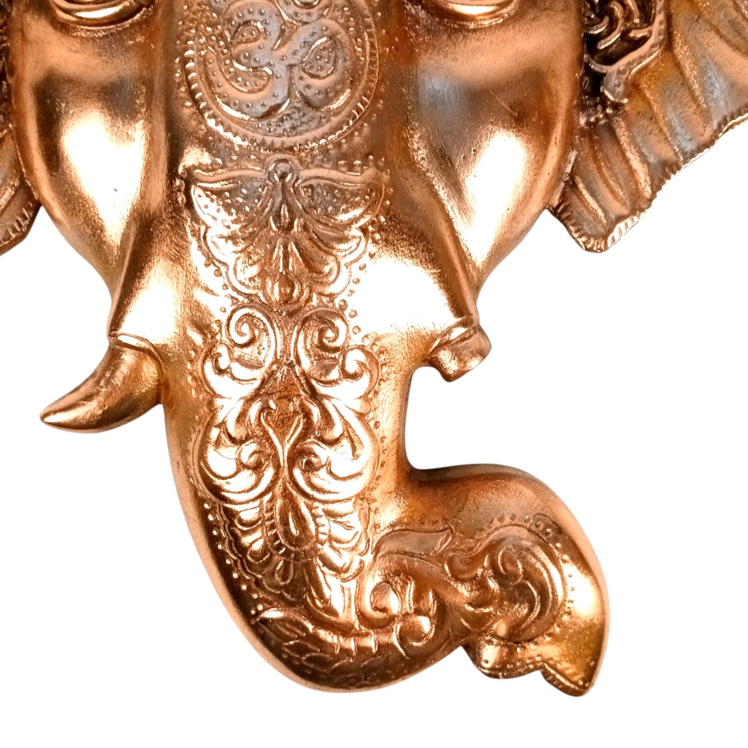 Ganesh Face Wall Hanging Showpiece | Metal Ganpati Idol for Wall & Table Decor | Handcrafted Spiritual Home Decor | Gift for Housewarming, Diwali & Festivals - 17 Inch - Apkamart