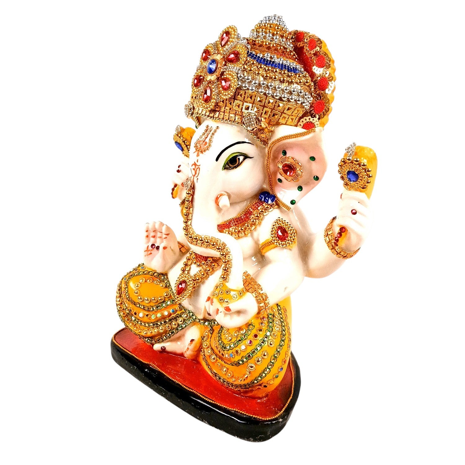 Ganesh Ji Idol Polyresin Diwali Housewarming - 12 Inch