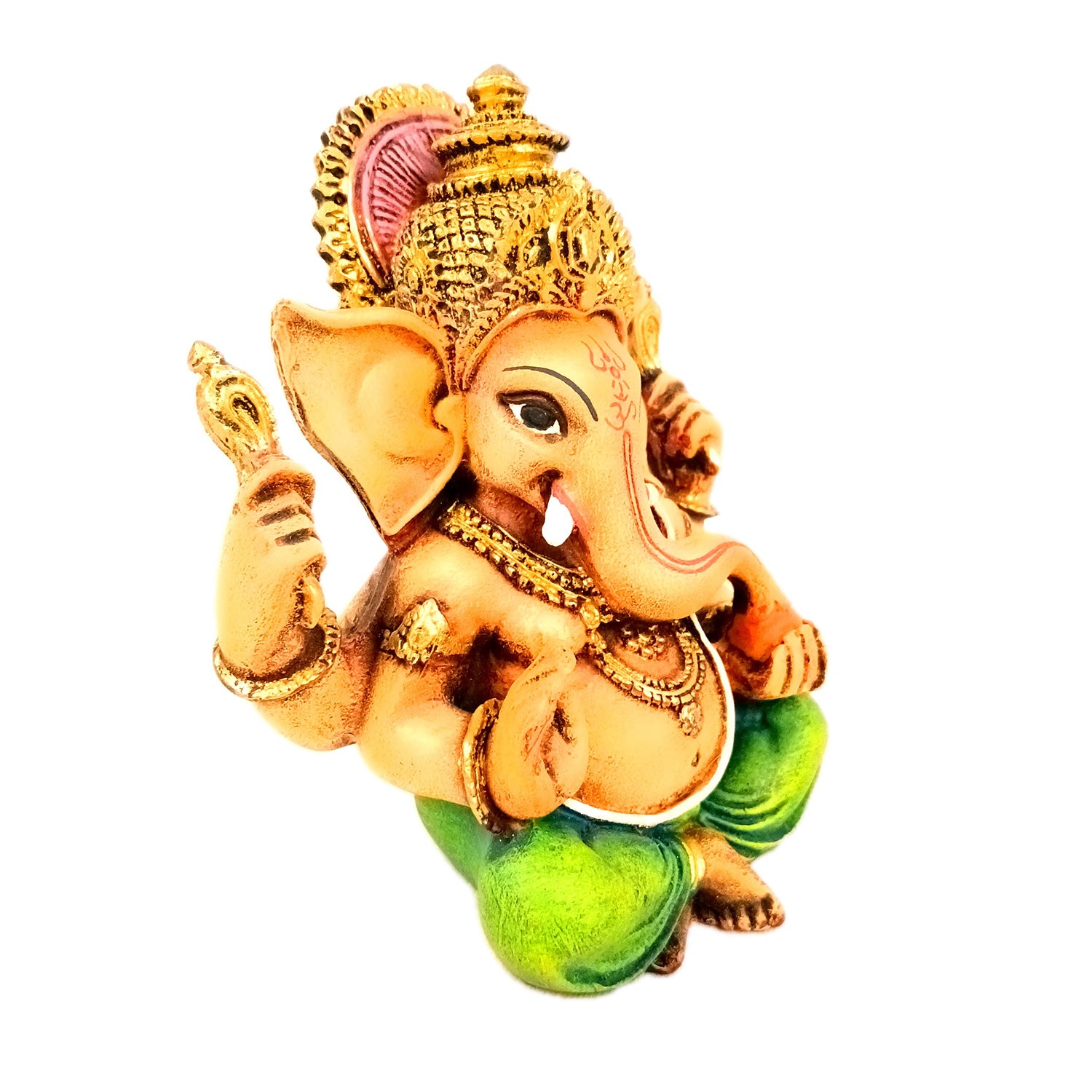 Ganesh Idol | Lord Ganesha Statue Murti - For Puja, Home & Entrance Living Room Decor & Gift - 7 Inch - Apkamart #Colour_Green