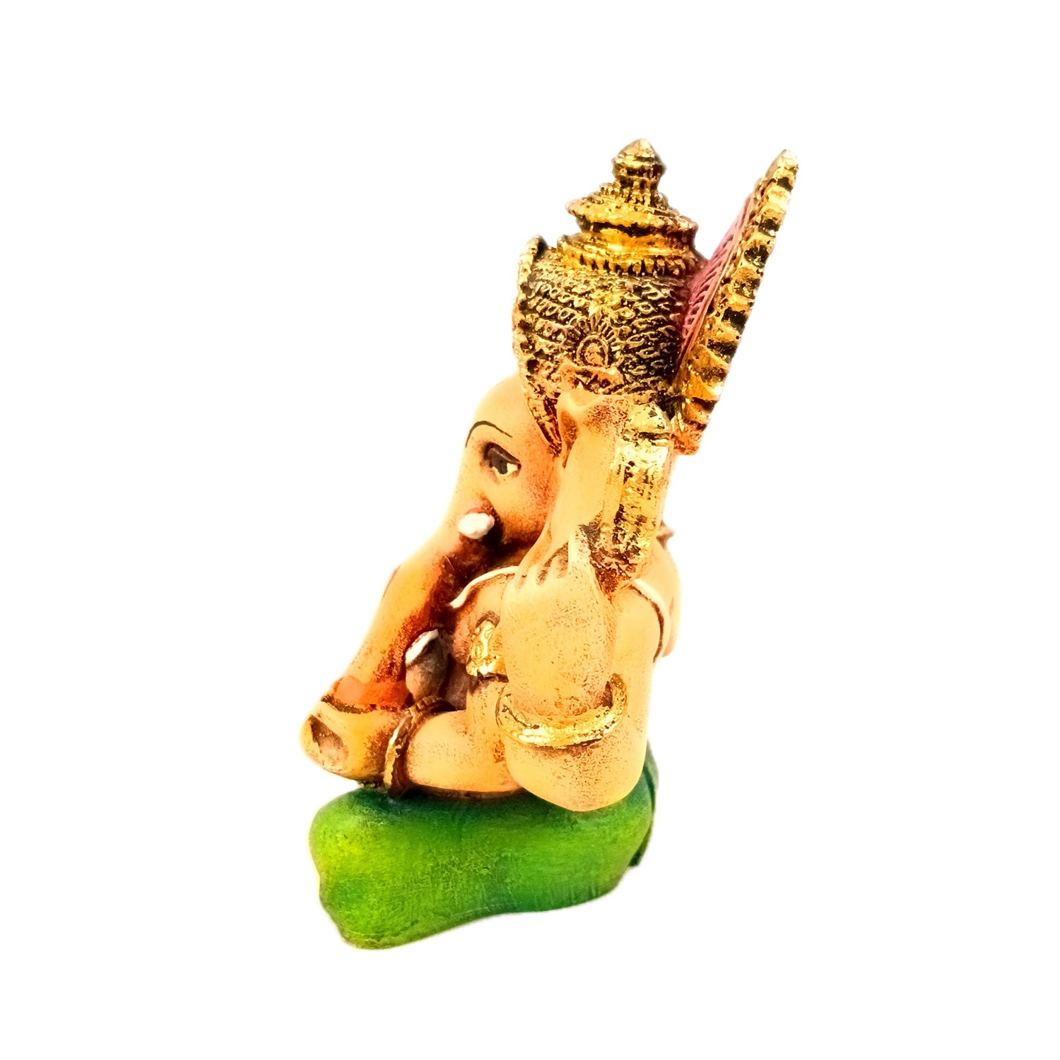 Ganesh Idol | Lord Ganesha Statue Murti - For Puja, Home & Entrance Living Room Decor & Gift - 7 Inch - Apkamart #Colour_Green
