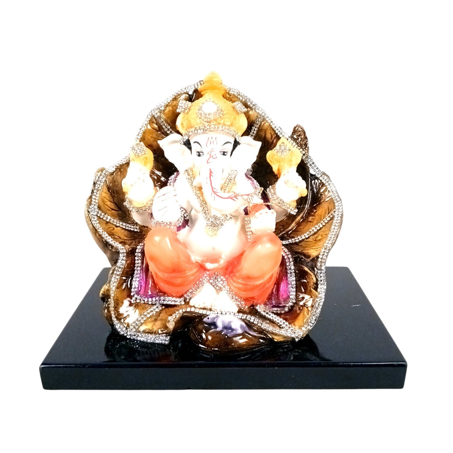 Ganpati Bappa Murti | Spiritual Home & Office Decor Idol | Religious Table Decor, Diwali & Festive Gift - 8 Inch - Apkamart