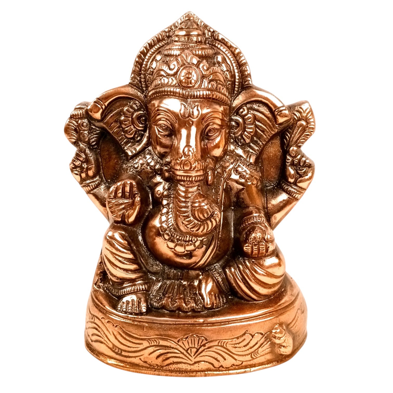 Ganesh Statue for Home Decor & Pooja | Lord Ganesha Idol for Mandir, Living Room & Office | Spiritual Decorative Showpiece for Gifting - 11 Inch - Apkamart
