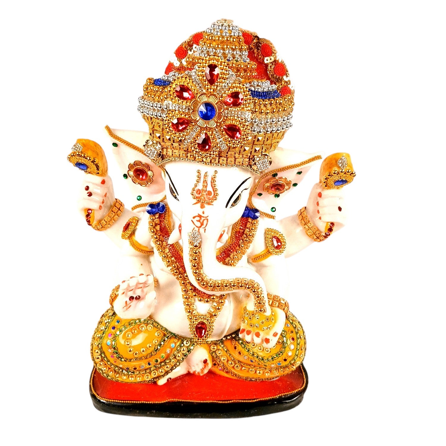Ganesh Ji Idol | Religious Murti for Diwali & Housewarming Gift |Ganpati Jee Table Decor, Diwali & Festive Gift - 12 Inch - Apkamart