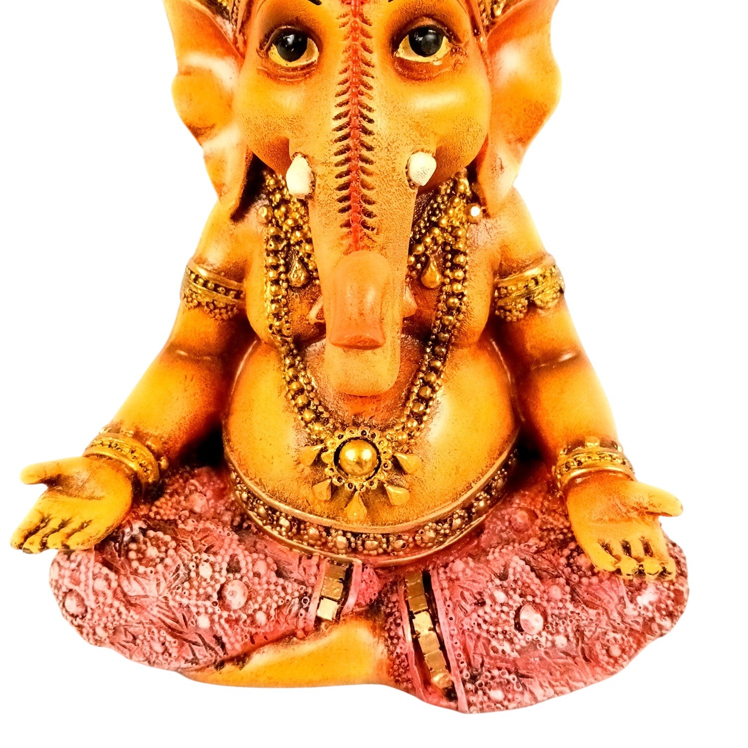 Shri Ganesh Idol | Ganesha Different Poses for Home, Pooja Room & Vastu | Religious Table Decor, Diwali & Festive Gift - 8 Inch - Apkamart
