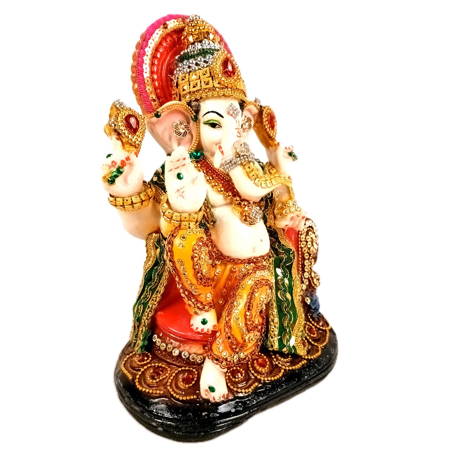 Ganesh Statue | Lord Ganesha Idol - for Home, Puja, Living Room, Entrance & Office Decor - 10 Inch - Apkamart #Style_Design 1