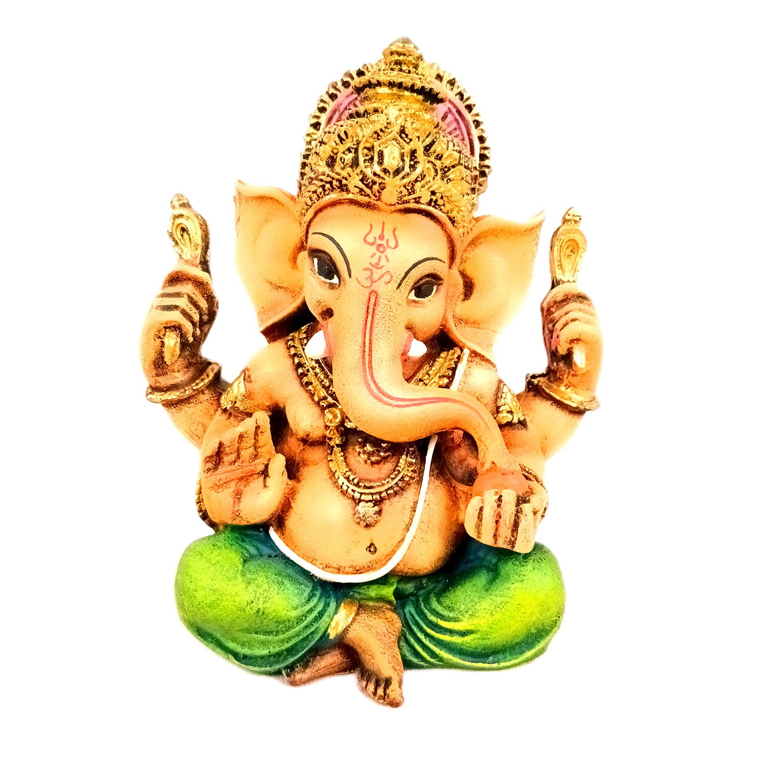 Ganesh Idol | Lord Ganesha Statue Murti - For Puja, Home & Entrance Living Room Decor & Gift - 7 Inch - Apkamart #Colour_Green
