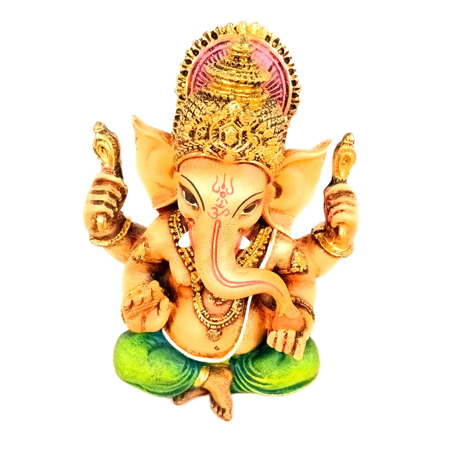 Ganesh Idol | Lord Ganesha Statue Murti - For Puja, Home & Entrance Living Room Decor & Gift - 7 Inch - Apkamart #Colour_Green