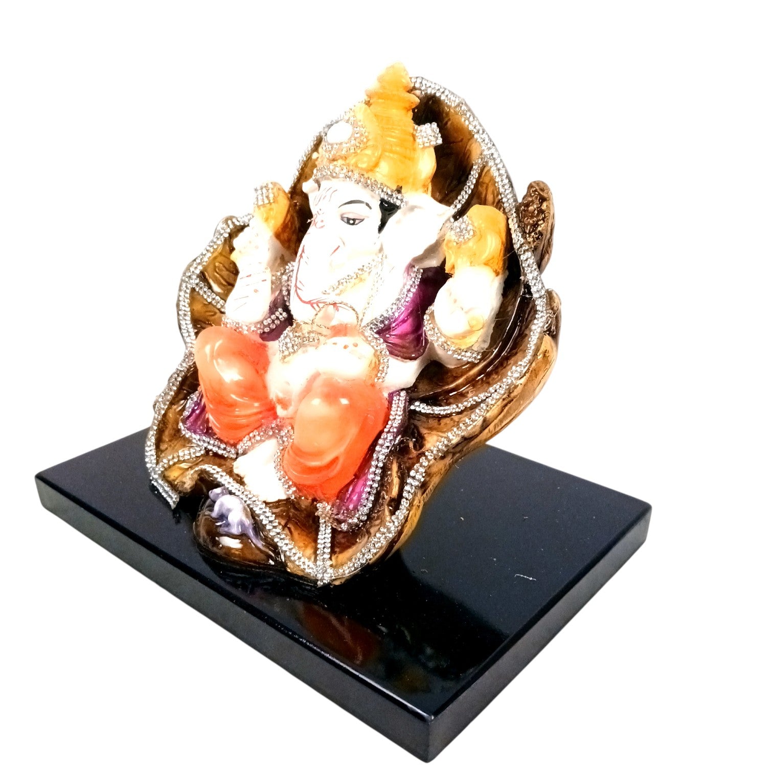 Ganpati Bappa Murti | Spiritual Home & Office Decor Idol | Religious Table Decor, Diwali & Festive Gift - 8 Inch - Apkamart