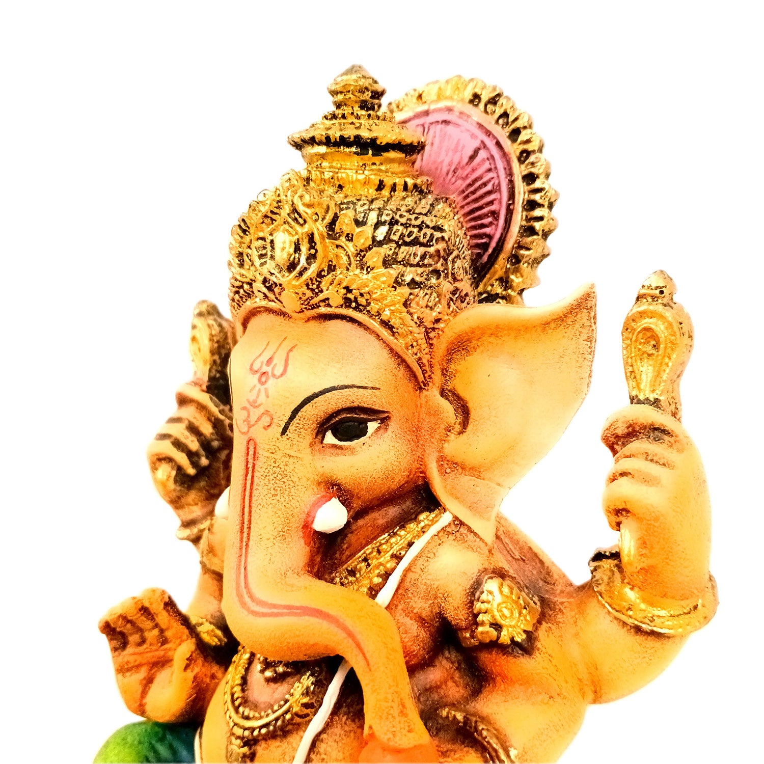 Ganesh Idol | Lord Ganesha Statue Murti - For Puja, Home & Entrance Living Room Decor & Gift - 7 Inch - Apkamart #Colour_Green