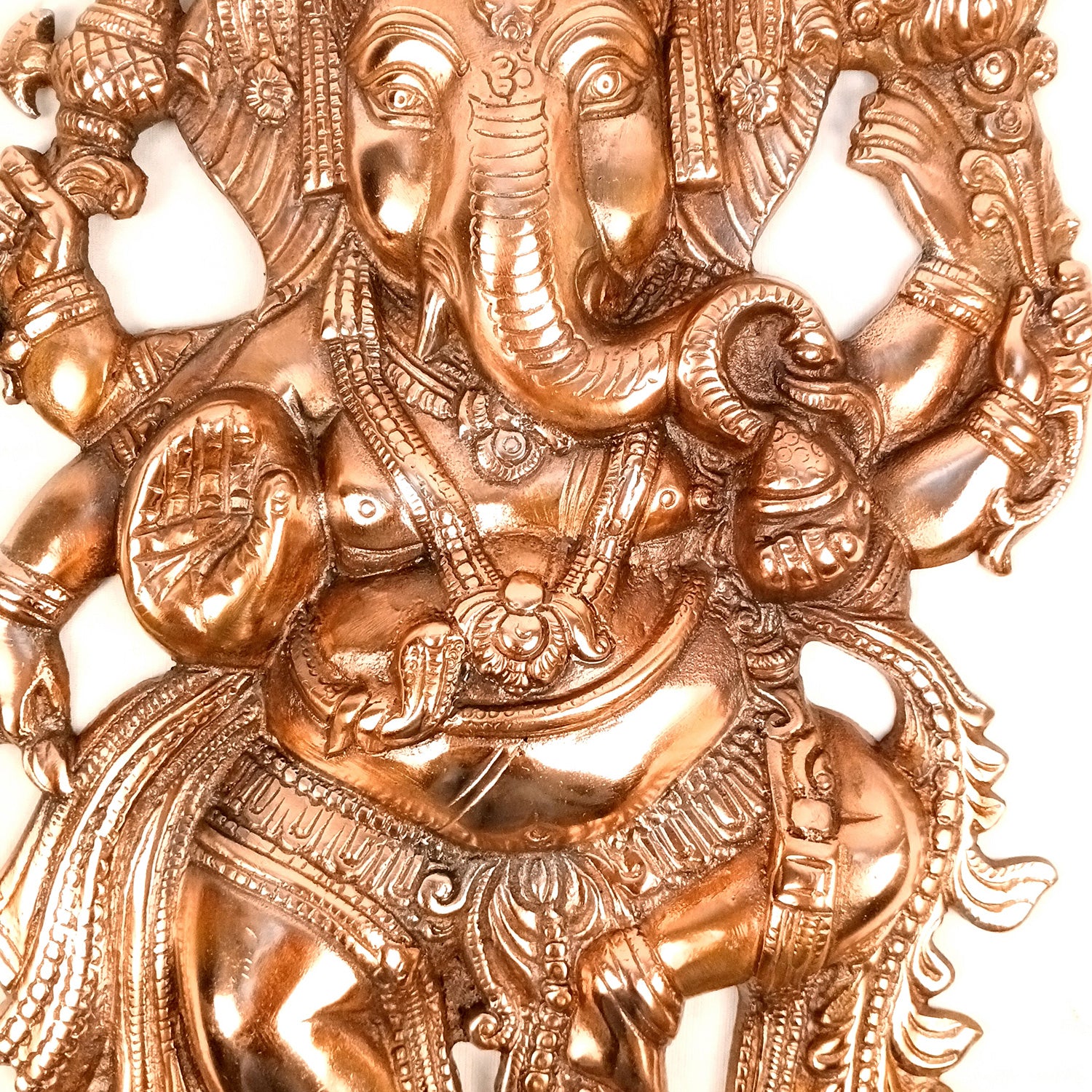 Ganesha Wall Hanging Idol | Large Lord Ganesh Standing on Mouse Mooshak / Khade Ganesh Ji Statue For Big Walls Decor - For Puja, Home & Entrance Living Room & Gift - 22 Inch - Apkamat