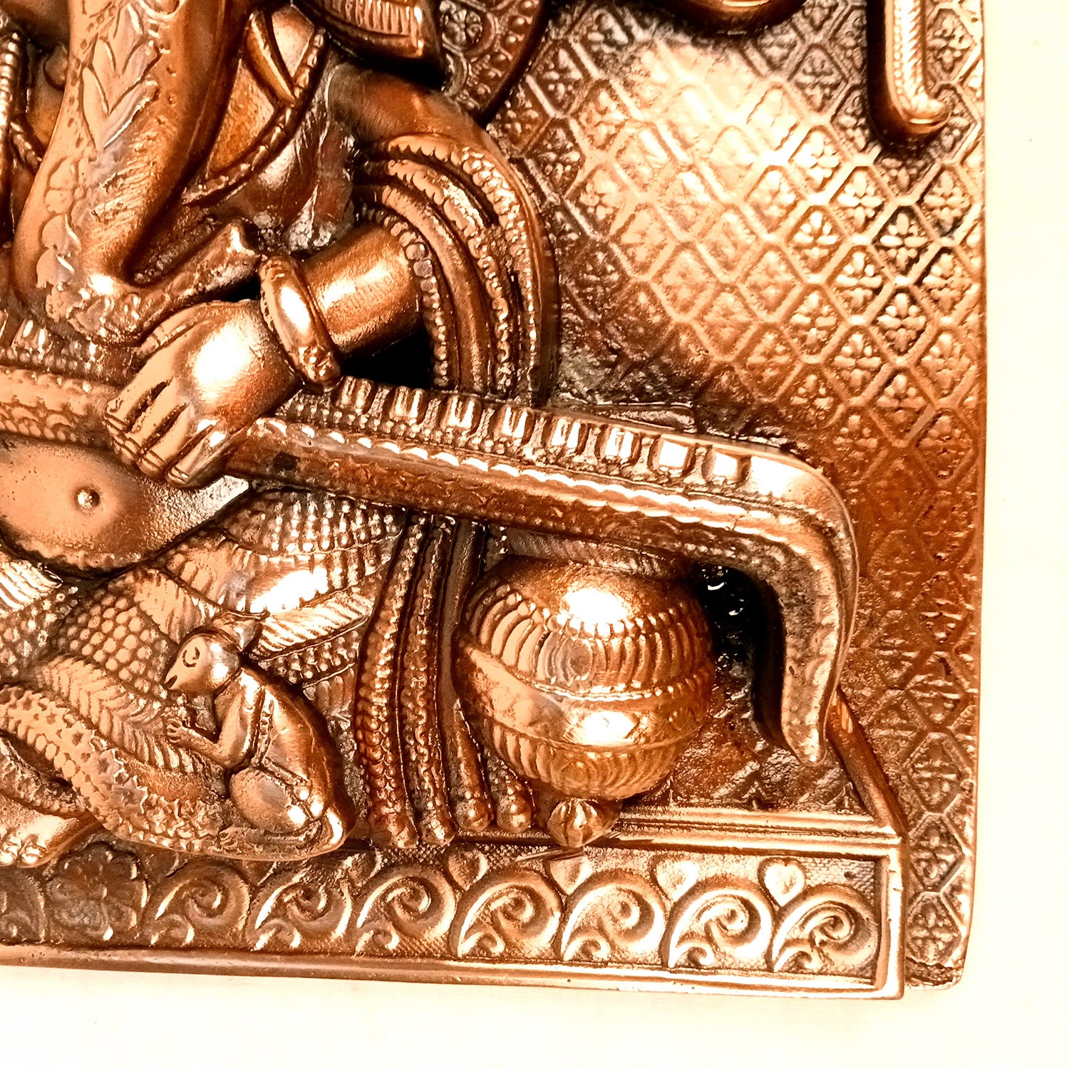 Ganesh Wall Hanging Statue | Ganesha Playing Sitar / Veena Wall Idol for Puja, Home, Living Room Decor | Diwali & Housewarming Gift - 16 Inch - Apkamart