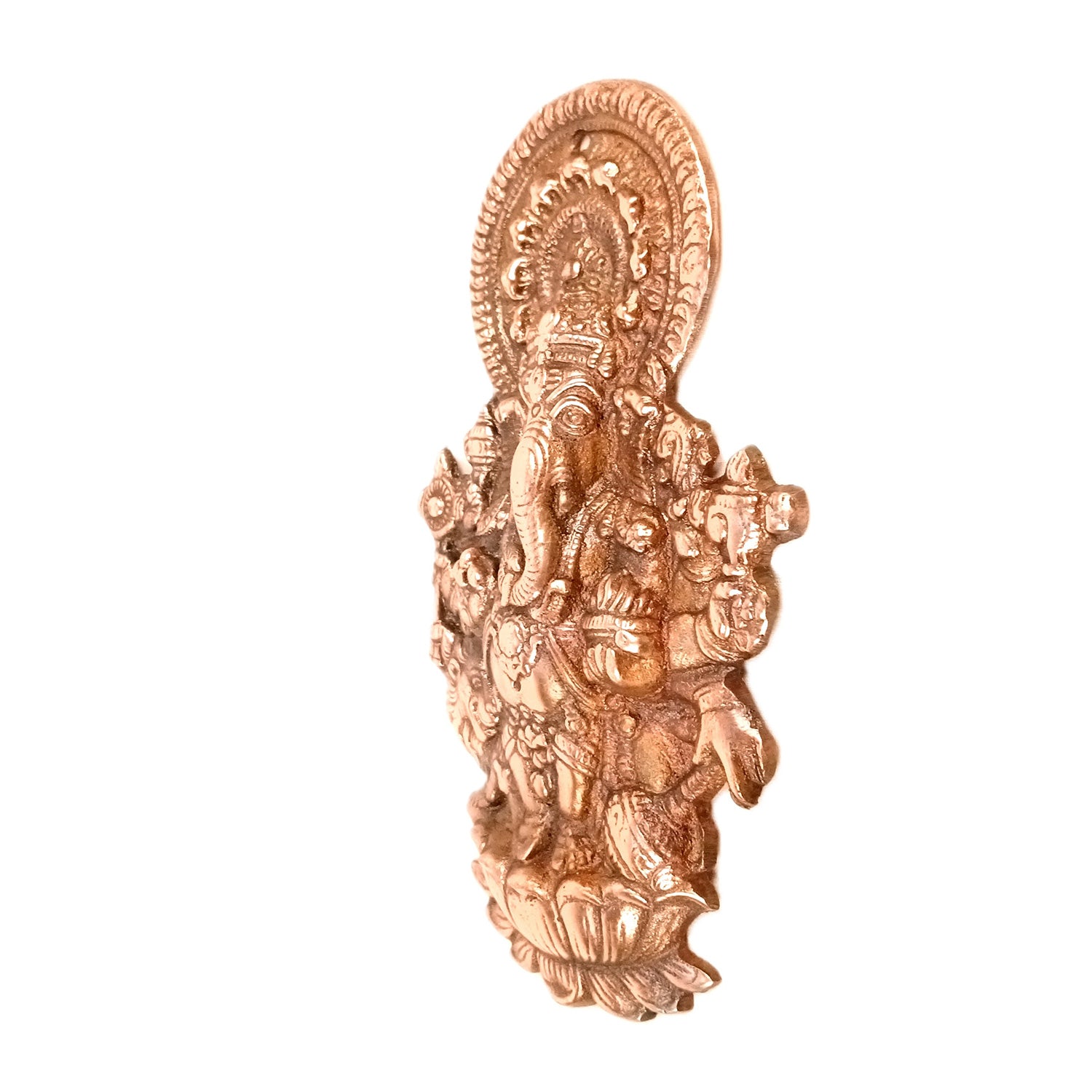 Ganesha Wall Hanging Idol | Lord Ganesh Standing on Lotus Kamal Flower /Khade Ganesh Ji Wall Statue Decor - For Puja, Home & Entrance Living Room & Gift - 9 Inch - Apkamart