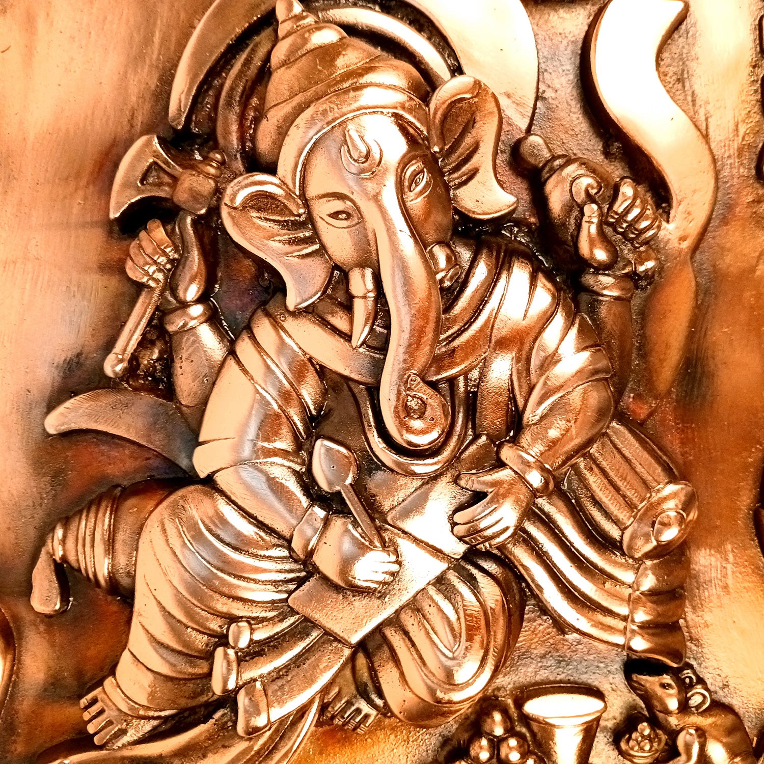 Ganesh Wall Hanging Statue | Ganesha Writing Book Wall Idol for Puja, Home, Living Room Decor | Diwali & Housewarming Gift - 16 Inch - Apkamart #Style_Design 1