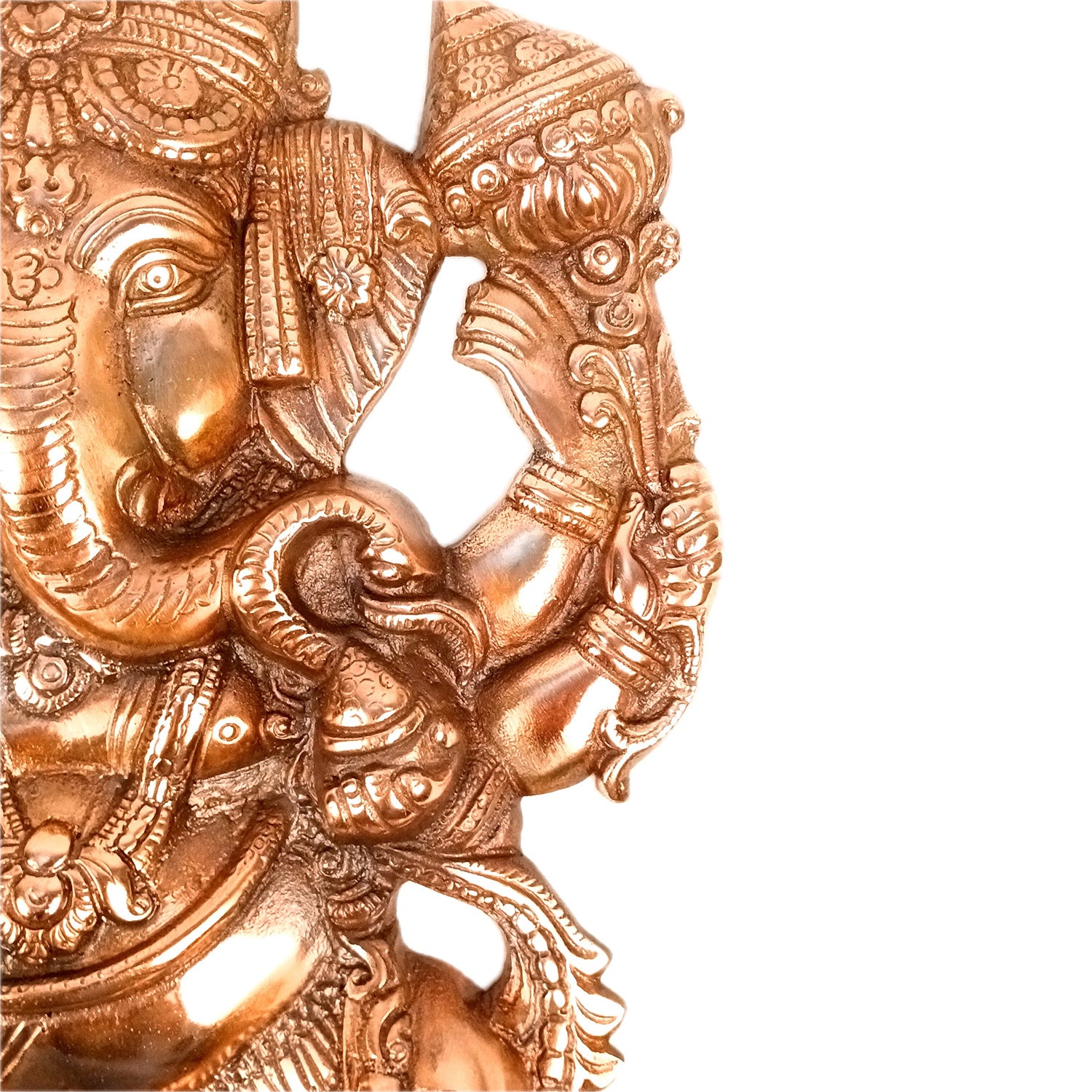 Ganesha Wall Hanging Idol | Large Lord Ganesh Standing on Mouse Mooshak / Khade Ganesh Ji Statue For Big Walls Decor - For Puja, Home & Entrance Living Room & Gift - 22 Inch - Apkamat