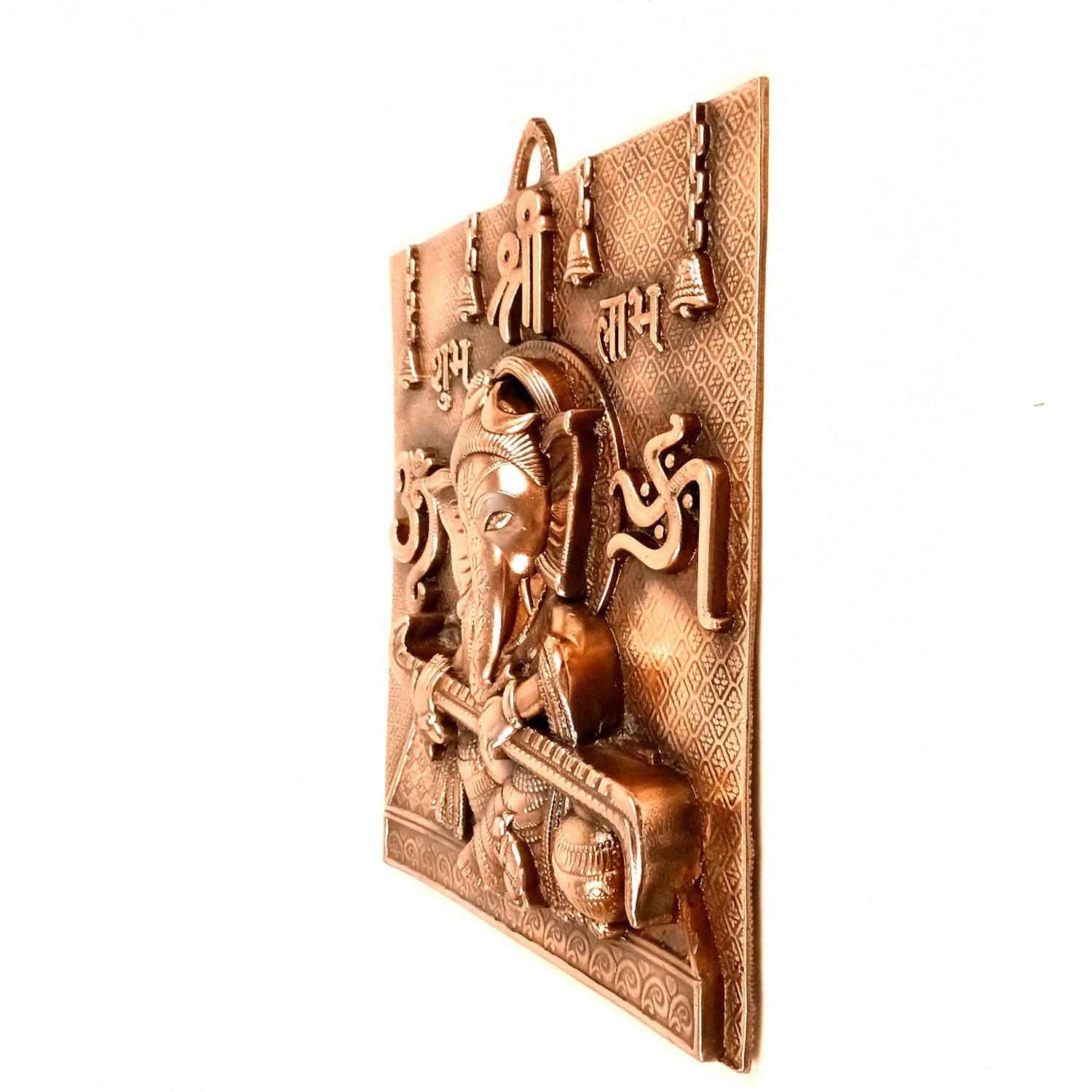 Ganesh Wall Hanging Statue | Ganesha Playing Sitar / Veena Wall Idol for Puja, Home, Living Room Decor | Diwali & Housewarming Gift - 16 Inch - Apkamart