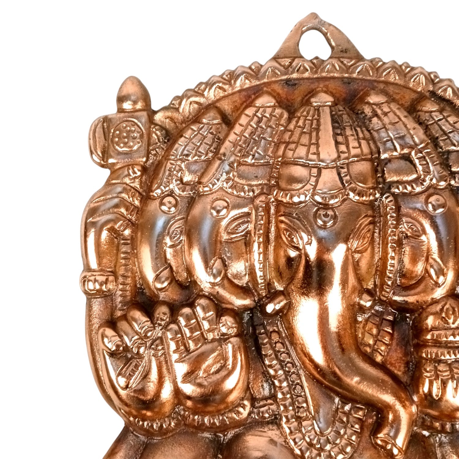 Ganesh Ji Saptmukhi Wall Hanging Showpiece | Ganpati Idol for Wall Decor | Handcrafted Home Decor | Spiritual Gift for Housewarming, Diwali & Birthday - 14 Inch - Apkamart