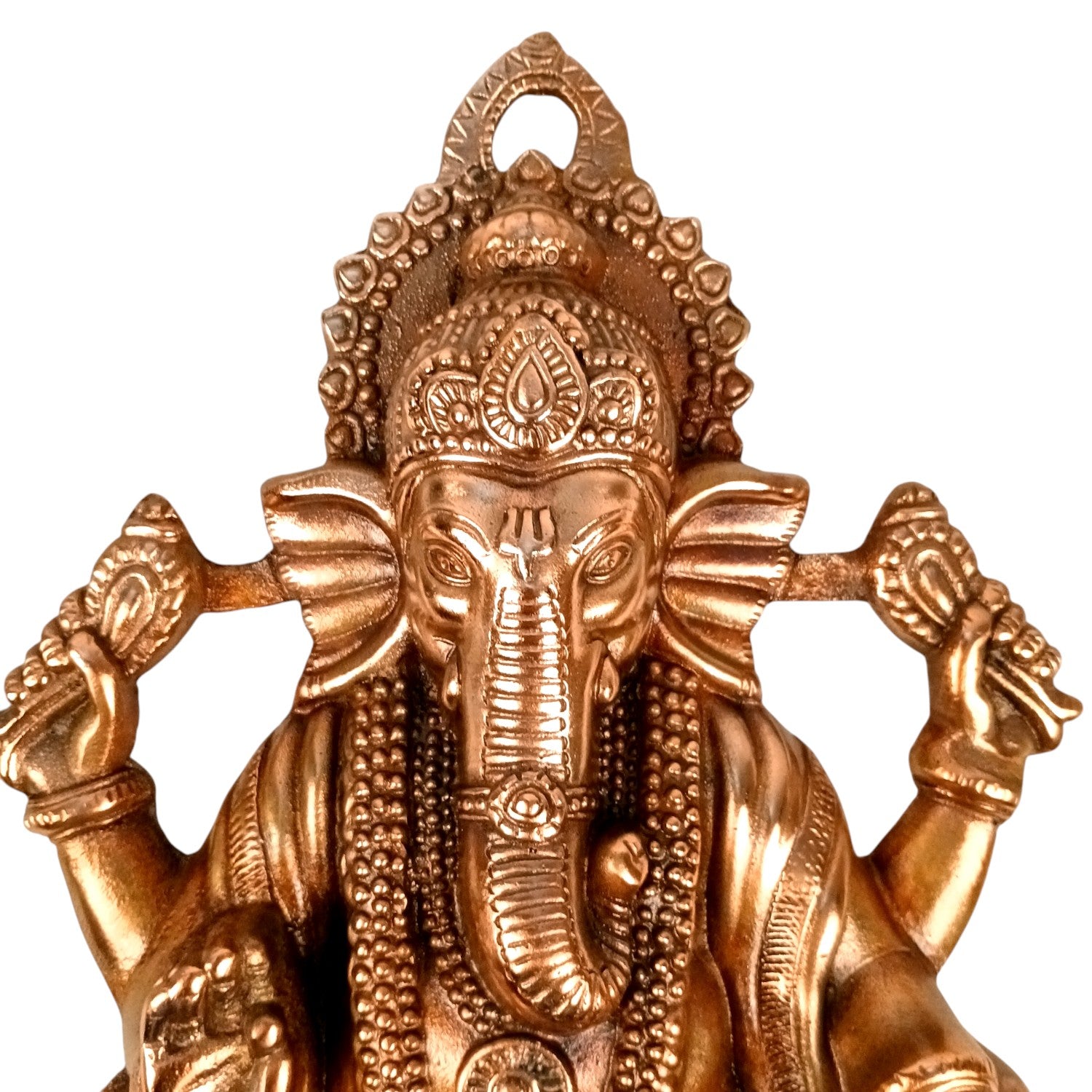 Ganesh Ji Wall Hanging Showpiece | Metal Ganpati Idol for Wall Decor | Handcrafted Home Decor | Spiritual Gift for Housewarming, Diwali & Birthday - 14 Inch - Apkamart