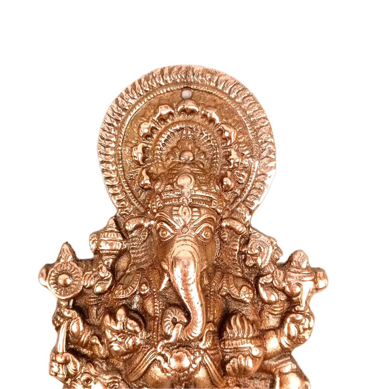 Ganesha Wall Hanging Idol | Lord Ganesh Standing on Lotus Kamal Flower /Khade Ganesh Ji Wall Statue Decor - For Puja, Home & Entrance Living Room & Gift - 9 Inch - Apkamart