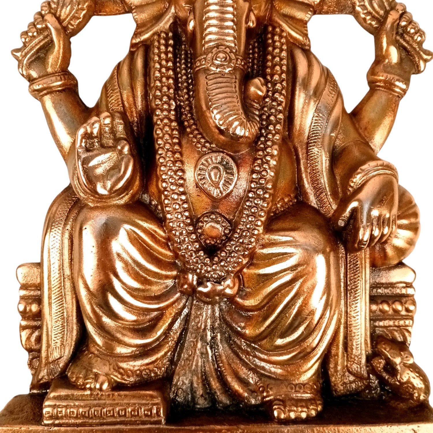 Ganesh Ji Wall Hanging Showpiece | Metal Ganpati Idol for Wall Decor | Handcrafted Home Decor | Spiritual Gift for Housewarming, Diwali & Birthday - 14 Inch - Apkamart