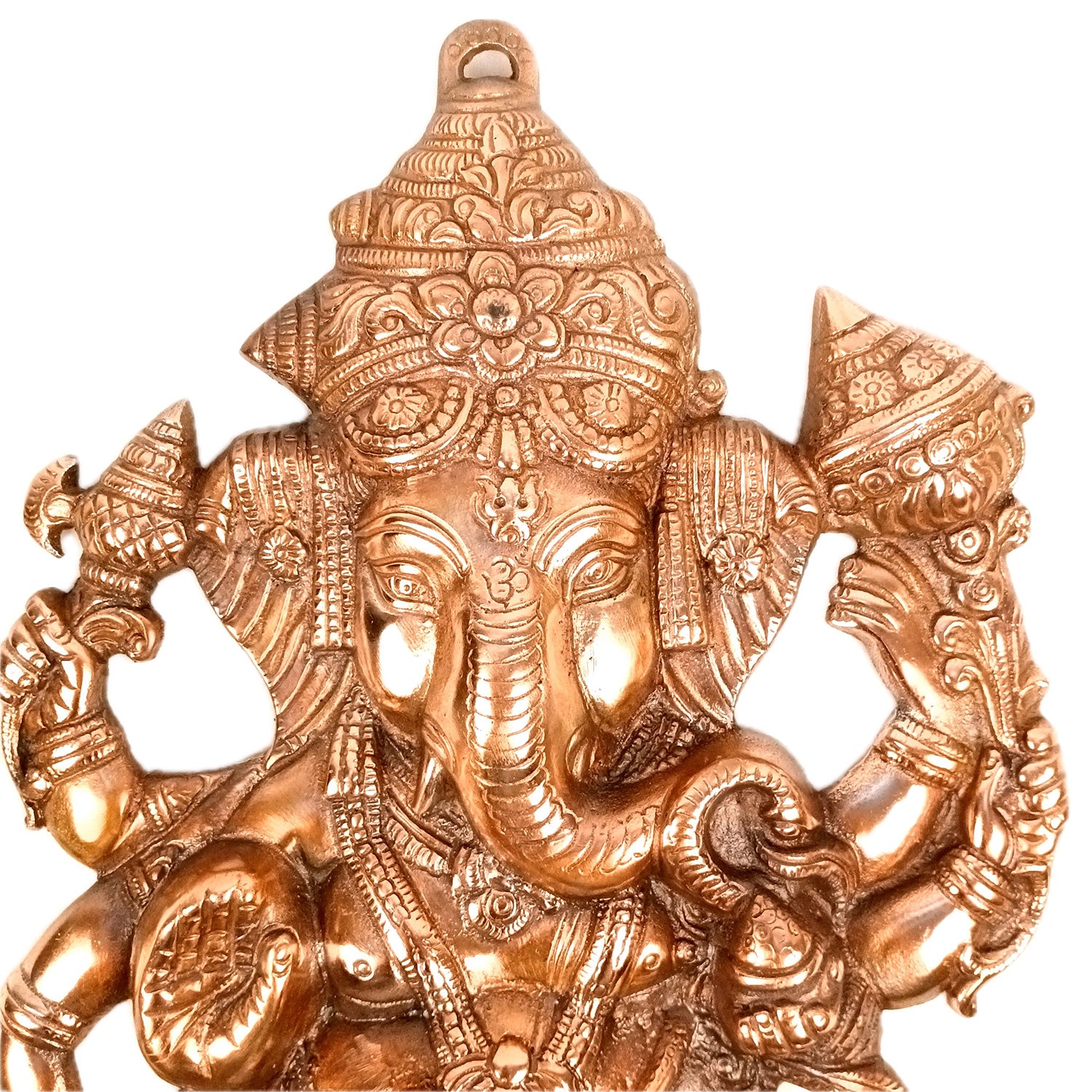 Ganesha Wall Hanging Idol | Large Lord Ganesh Standing on Mouse Mooshak / Khade Ganesh Ji Statue For Big Walls Decor - For Puja, Home & Entrance Living Room & Gift - 22 Inch - Apkamat