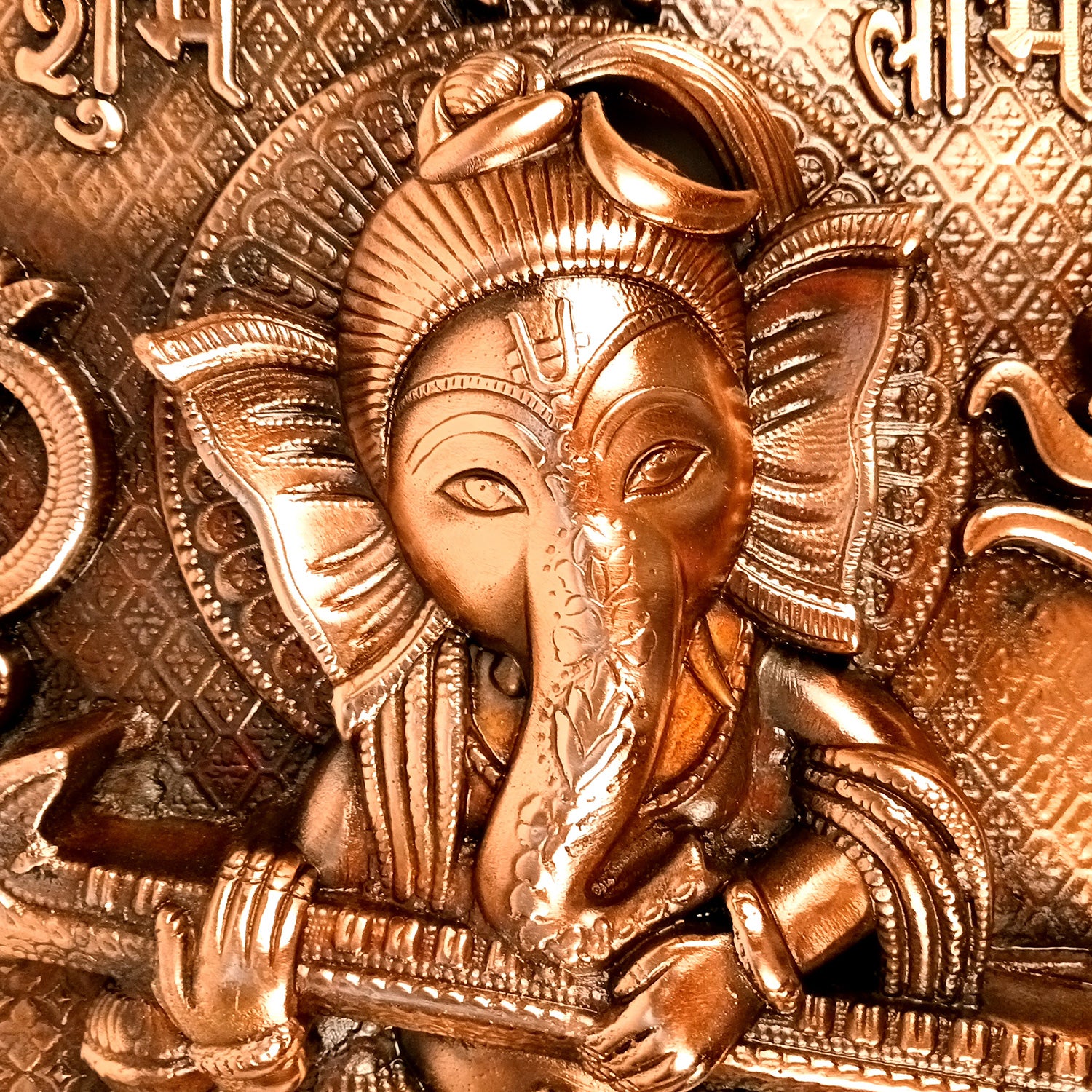 Ganesh Wall Hanging Statue | Ganesha Playing Sitar / Veena Wall Idol for Puja, Home, Living Room Decor | Diwali & Housewarming Gift - 16 Inch - Apkamart