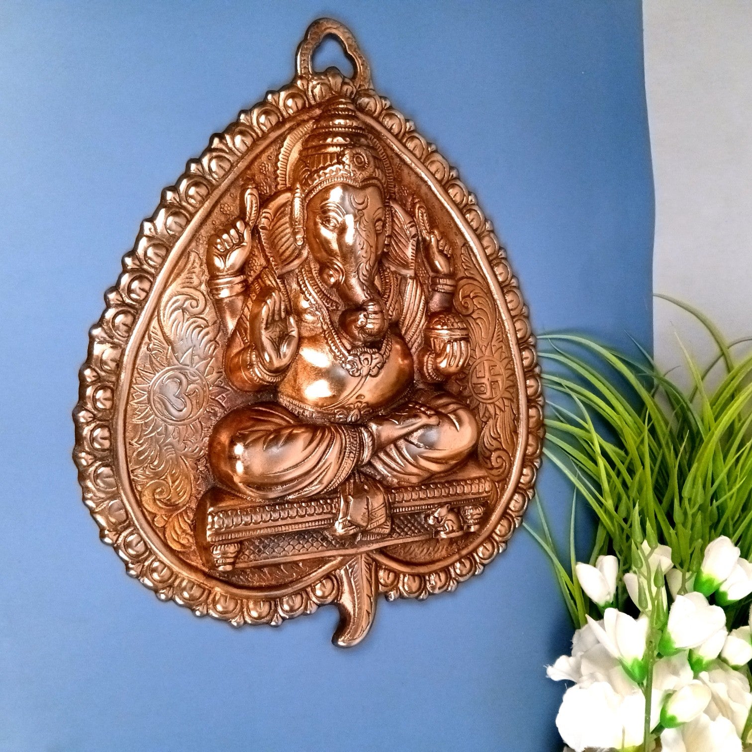 Ganesh Wall Hanging for Home Decor | Decorative Wall Art for Living Room, Bedroom & Office | Stylish Wall Hanging Showpiece & Gift Item - 16 Inch - Apkamart