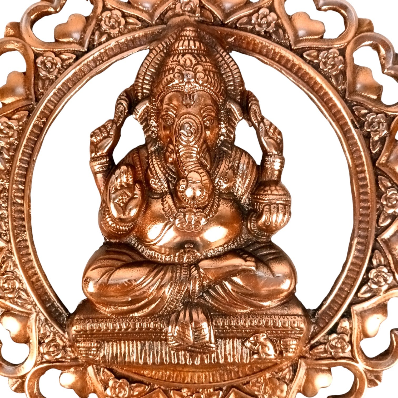 Ganesh Wall Hanging | Handcrafted Ganesha Idol for Home, Temple & Office | Spiritual Decorative Wall Art for Positivity & Prosperity - 13 Inch - Apkamart