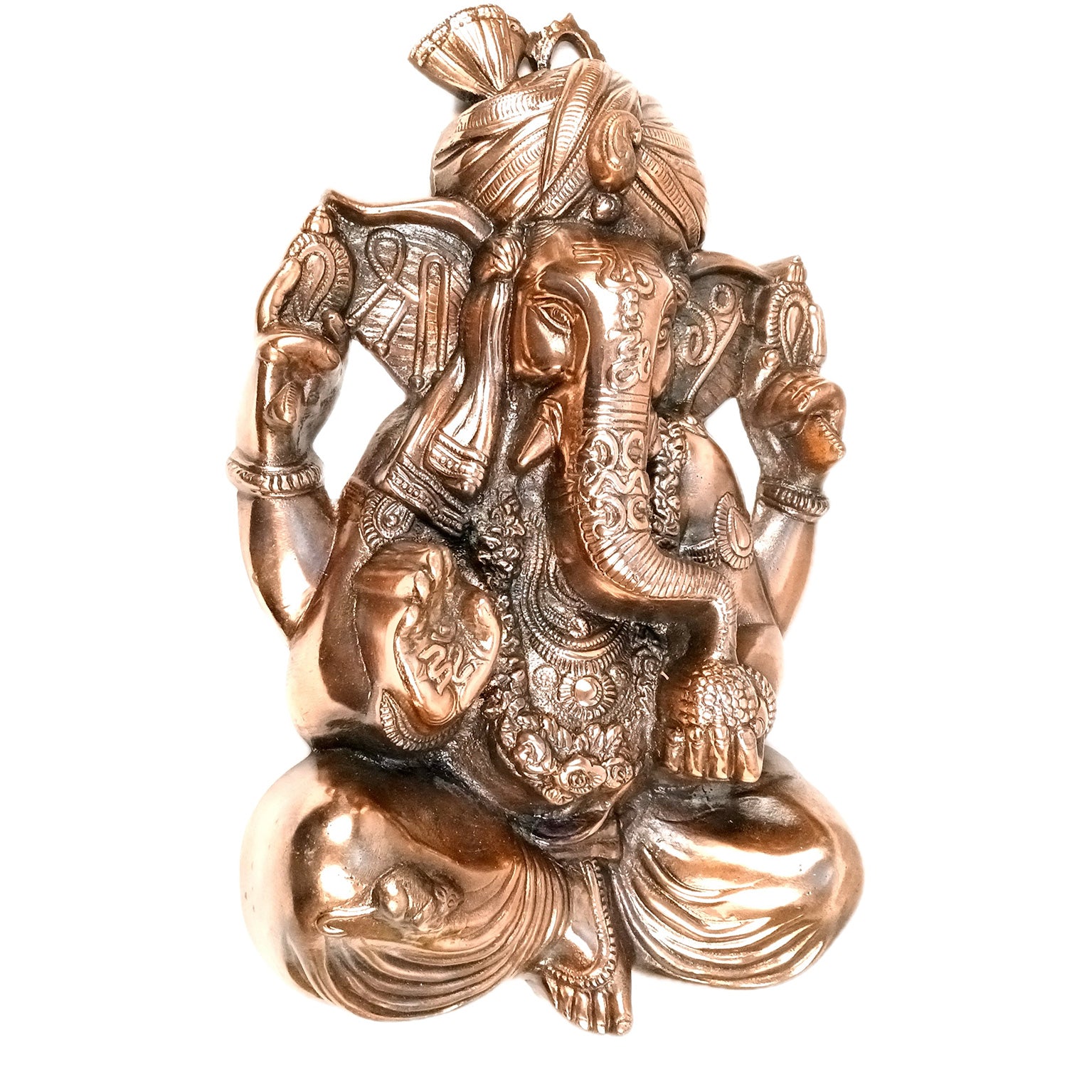 Lord Ganesh Wall Hanging Idol | Ganesha Wall Idol Big Size - for Home, Living Room, Entrance, Main Door | Metal Ganesh Wall Art for Religious & Spiritual Decor | Diwali & Housewarming Gift - 21 Inch - Apkamart