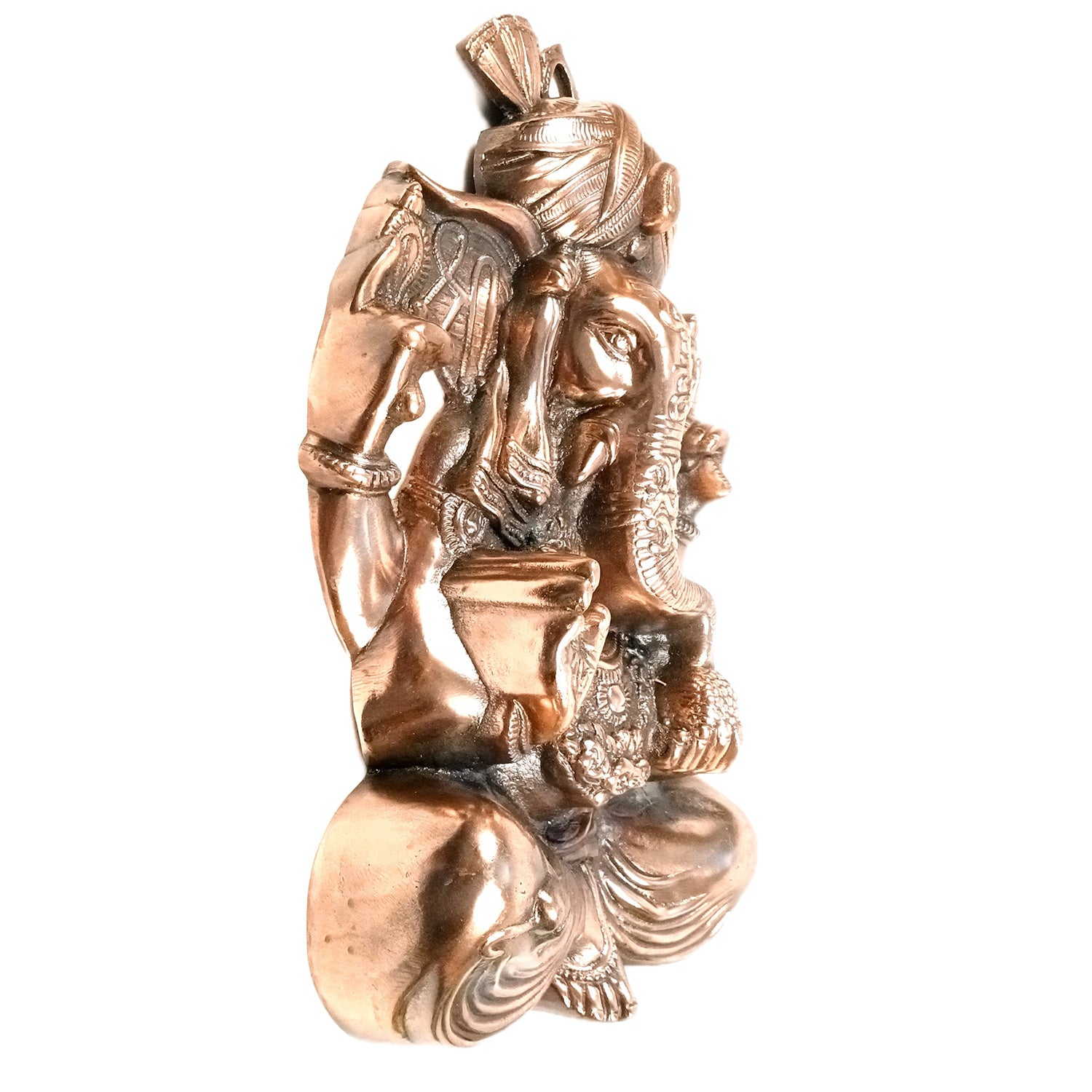 Lord Ganesh Wall Hanging Idol | Ganesha Wall Idol Big Size - for Home, Living Room, Entrance, Main Door | Metal Ganesh Wall Art for Religious & Spiritual Decor | Diwali & Housewarming Gift - 21 Inch - Apkamart