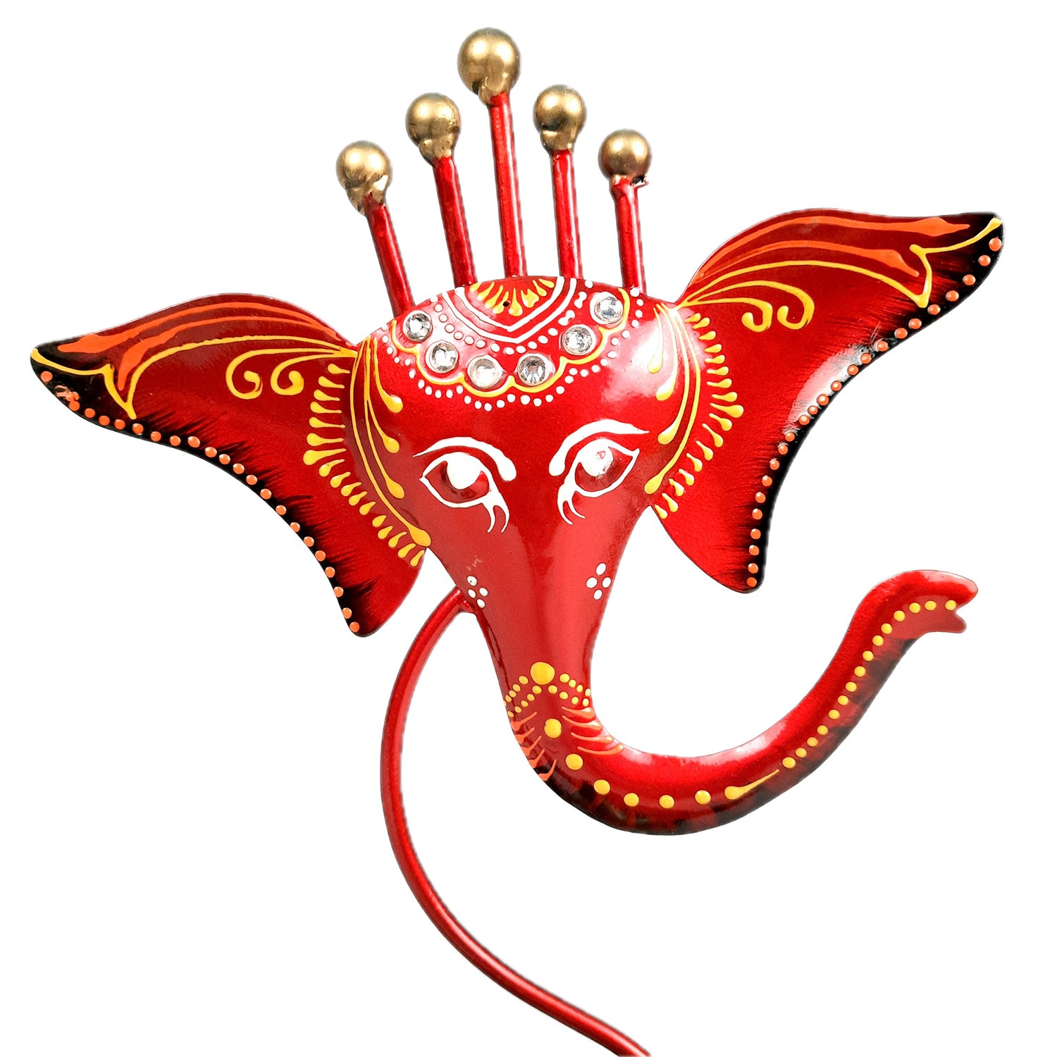 Candle TeaLight Holder - Ganesha Design | Tea Light Candle Stand - For Home, Table, Living Room, Dining room, Bedroom Decor | For Diwali Decoration & Gifts - 11 Inch - apkamart #Color_Red