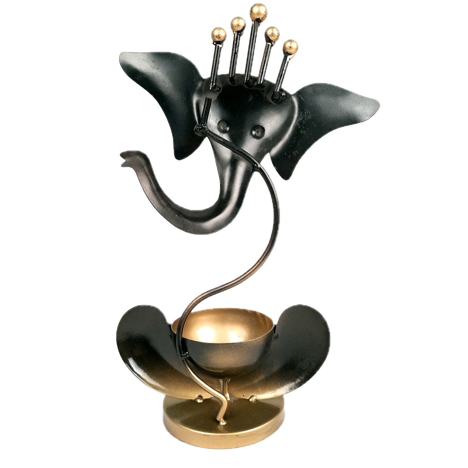 Candle TeaLight Holder - Ganesha Design | Tea Light Candle Stand - For Home, Table, Living Room, Dining room, Bedroom Decor | For Diwali Decoration & Gifts - 11 Inch - apkamart #Color_Red