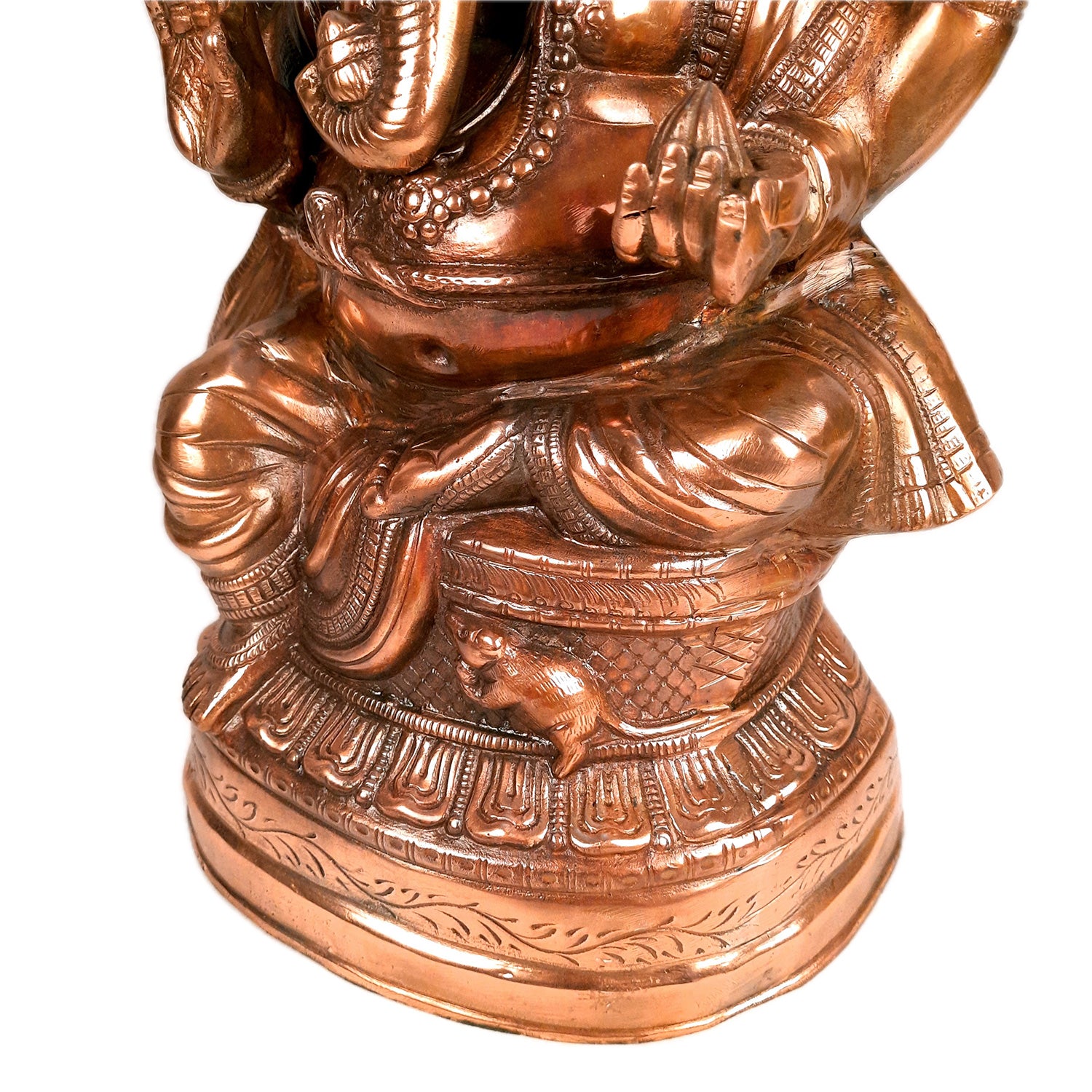 Lord Ganesh Idol | Ganesha Idol Big Size - for Home, Living Room, Entrance, Main Door | Metal Ganesh Art for Religious & Spiritual Decor | Diwali & Housewarming Gift - 23 Inch - Apkamart
