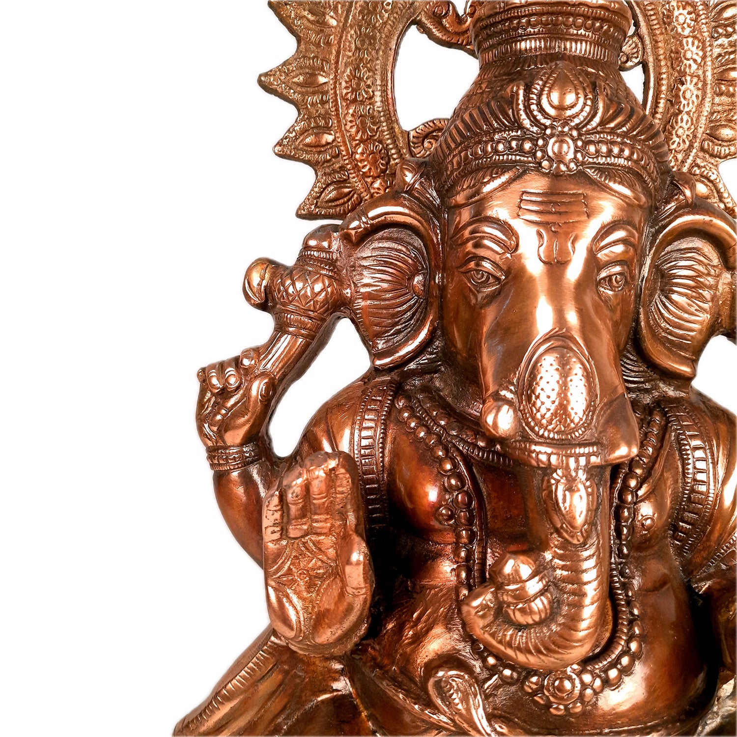 Lord Ganesh Idol | Ganesha Idol Big Size - for Home, Living Room, Entrance, Main Door | Metal Ganesh Art for Religious & Spiritual Decor | Diwali & Housewarming Gift - 23 Inch - Apkamart