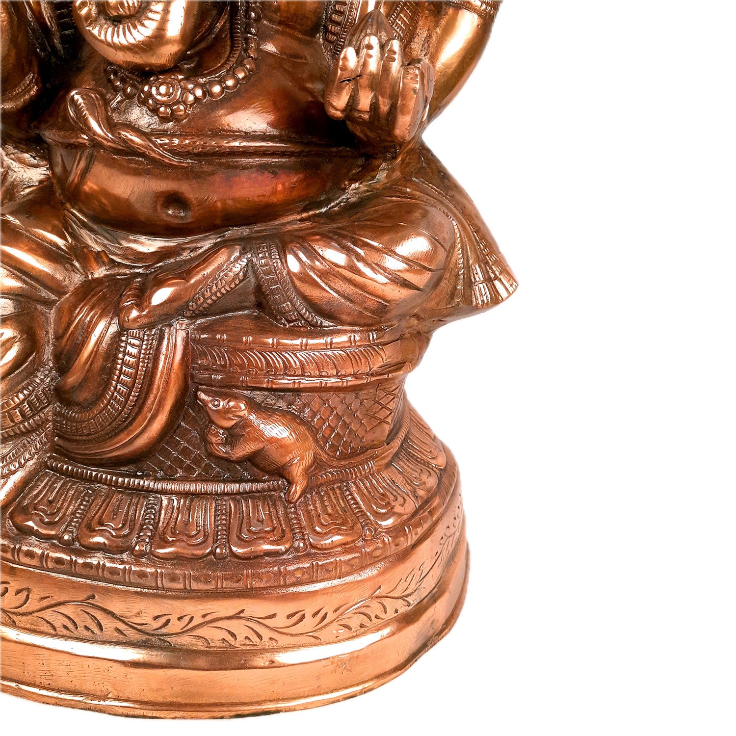 Lord Ganesh Idol | Ganesha Idol Big Size - for Home, Living Room, Entrance, Main Door | Metal Ganesh Art for Religious & Spiritual Decor | Diwali & Housewarming Gift - 23 Inch - Apkamart