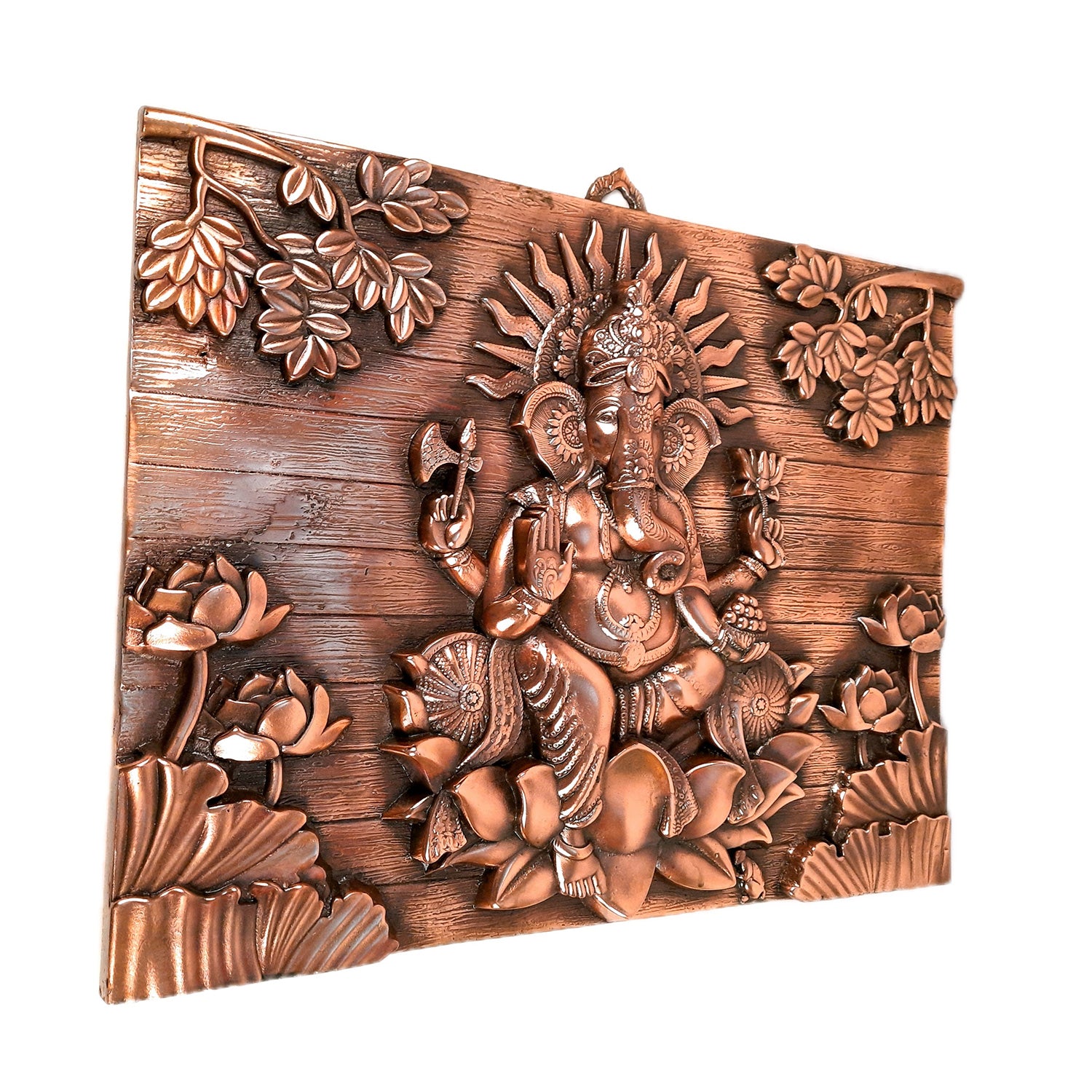 Ganesh Wall Hanging Idol | Lord Ganesha Wall Decor for Big Walls - For Puja, Home, Entrance, Big Walls, Living Room & Gift - 24 Inch - Apkamart