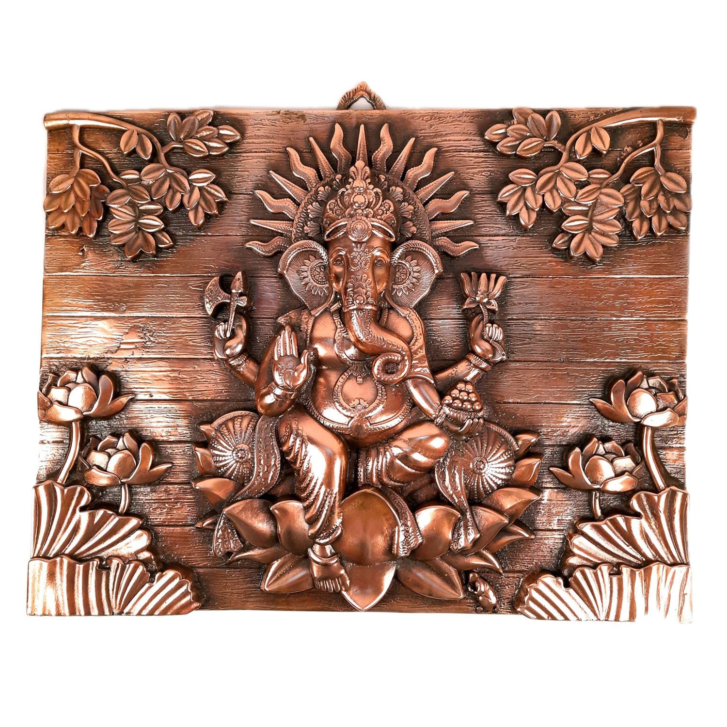 Ganesh Wall Hanging Idol | Lord Ganesha Wall Decor for Big Walls - For Puja, Home, Entrance, Big Walls, Living Room & Gift - 24 Inch - Apkamart