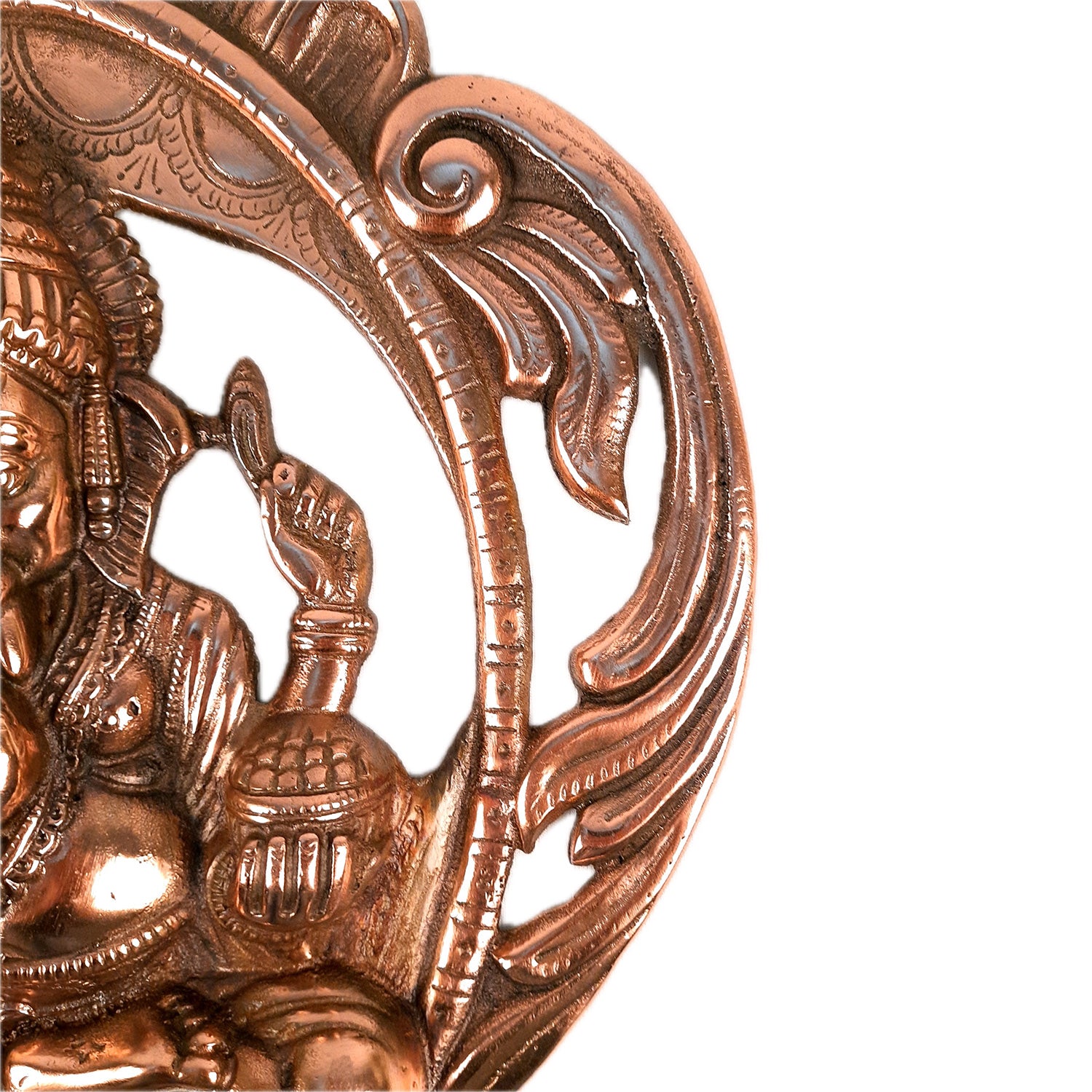 Ganesh Idol Wall Hanging | Lord Ganesha Face Wall Statue Decor | Religious & Spiritual Wall Art - For Puja, Home & Entrance Living Room & Gift - apkamart