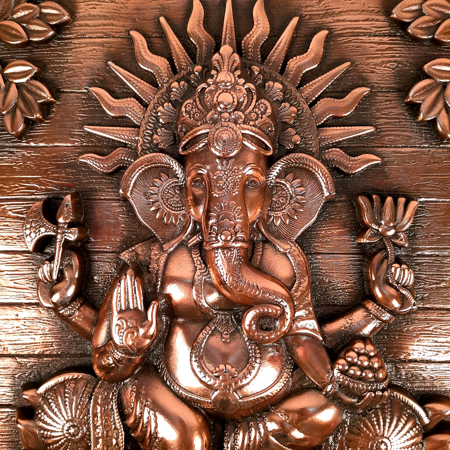 Ganesh Wall Hanging Idol | Lord Ganesha Wall Decor for Big Walls - For Puja, Home, Entrance, Big Walls, Living Room & Gift - 24 Inch - Apkamart