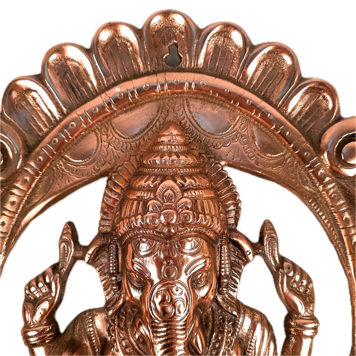 Ganesh Idol Wall Hanging | Lord Ganesha Face Wall Statue Decor | Religious & Spiritual Wall Art - For Puja, Home & Entrance Living Room & Gift - apkamart