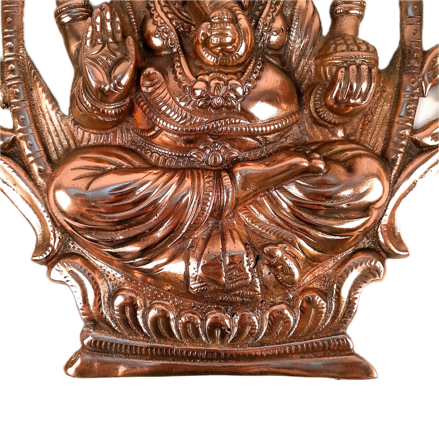 Ganesh Idol Wall Hanging | Lord Ganesha Face Wall Statue Decor | Religious & Spiritual Wall Art - For Puja, Home & Entrance Living Room & Gift - apkamart